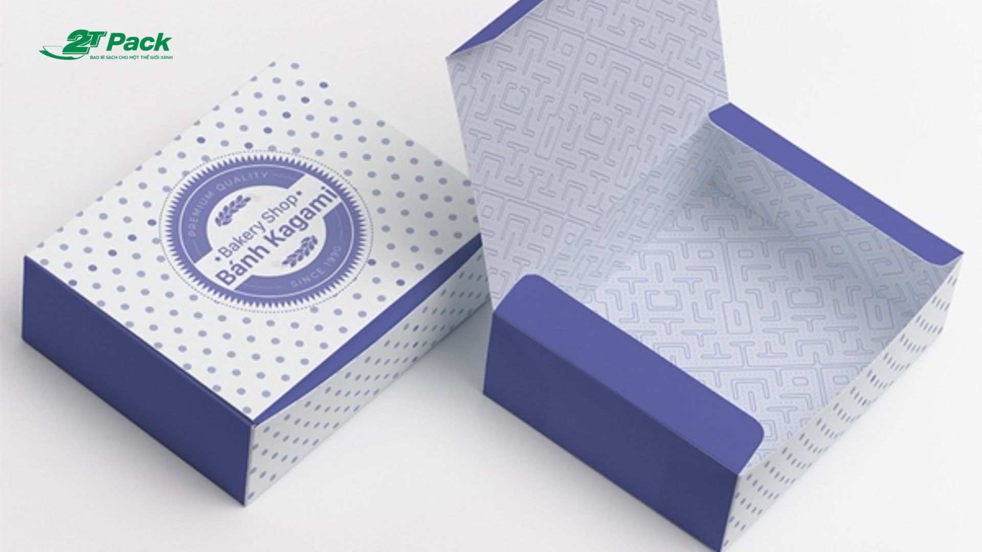 Mẫu hộp đựng bánh cupcake không có vách ngăn