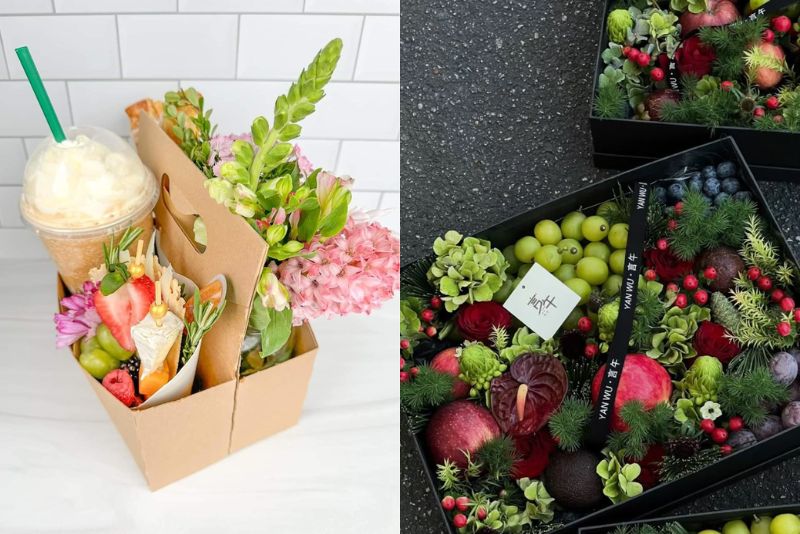 Trang trí Túi giấy – Khay giấy đựng hoa quả đa dạng kiểu dáng