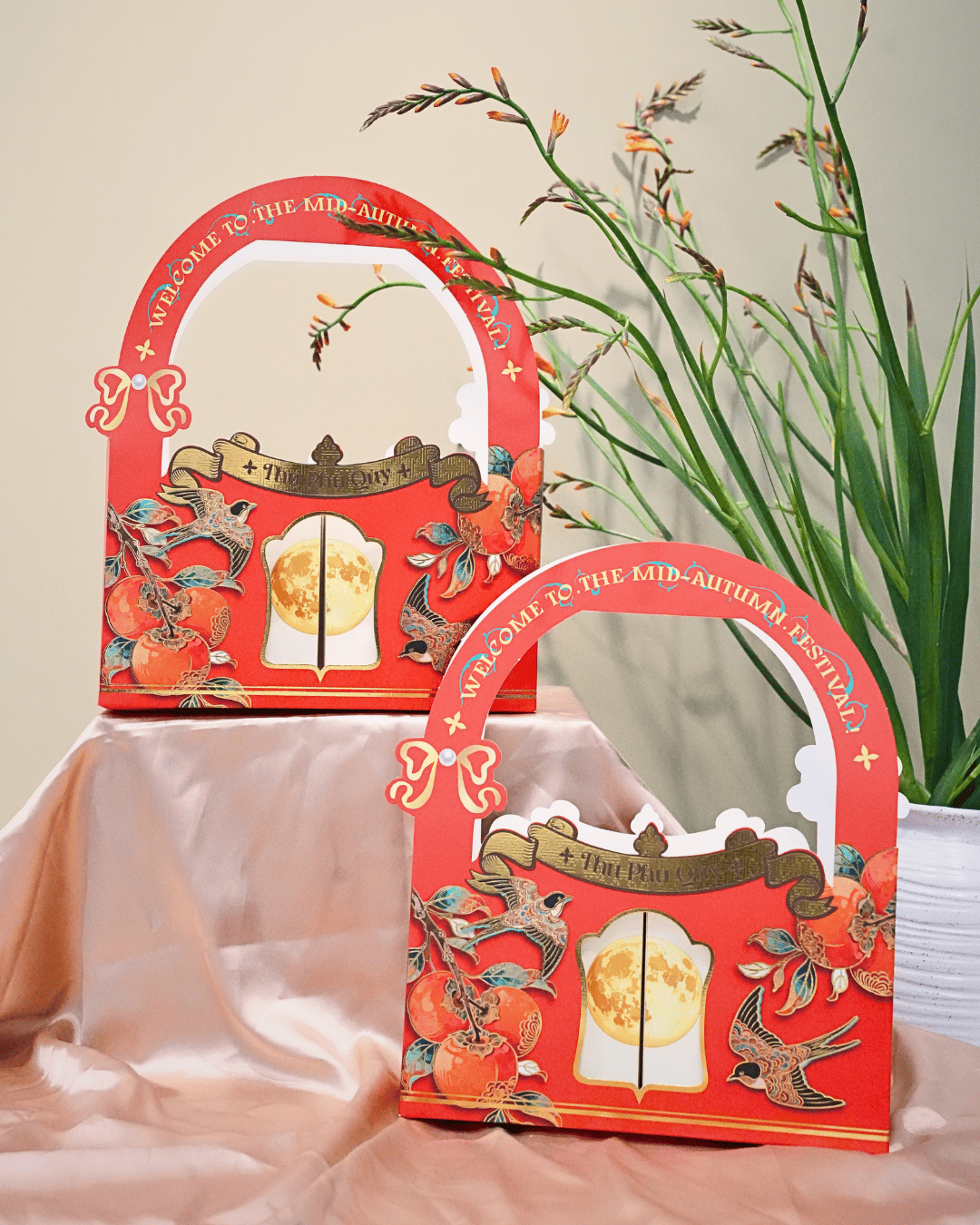 Hộp đựng bánh trung thu Thu Phú Quý (2 Bánh)