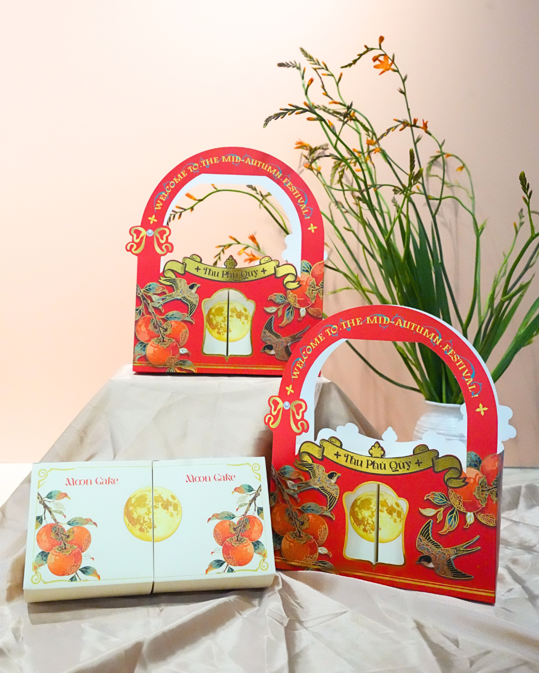 Hộp đựng bánh trung thu Thu Phú Quý (2 Bánh)