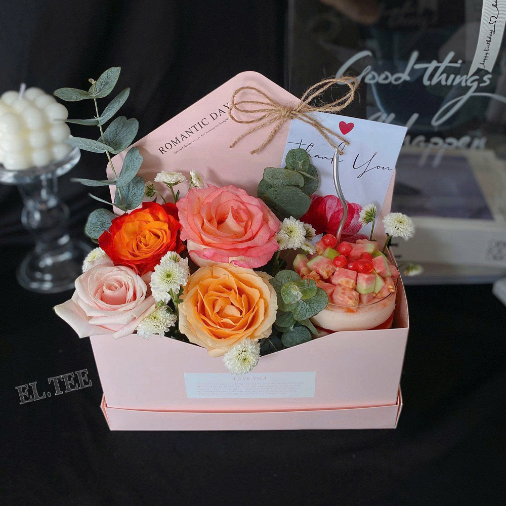 Hộp Mica Có Quai Xách Nhựa Trắng Cắm Hoa, Đựng Quà Tặng