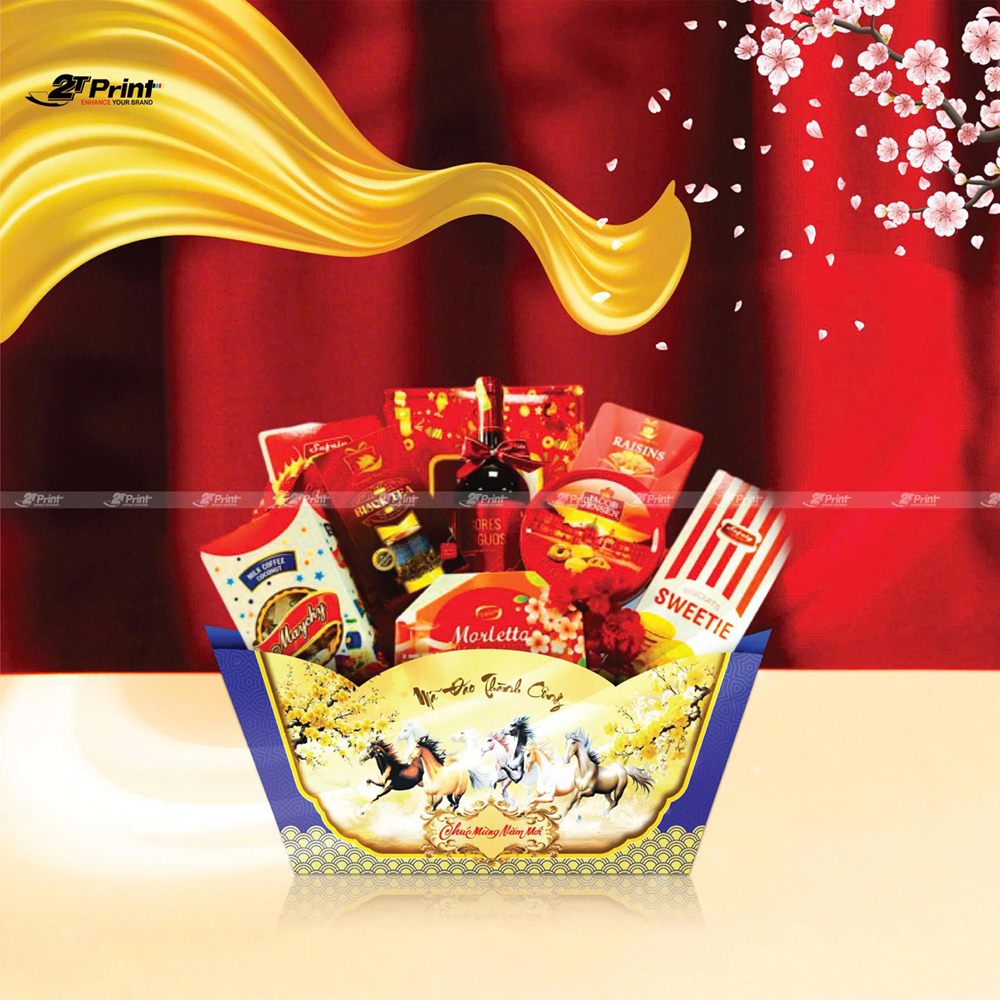 Khay Thuyền Đựng Quà Tết Bính Ngọ 2026