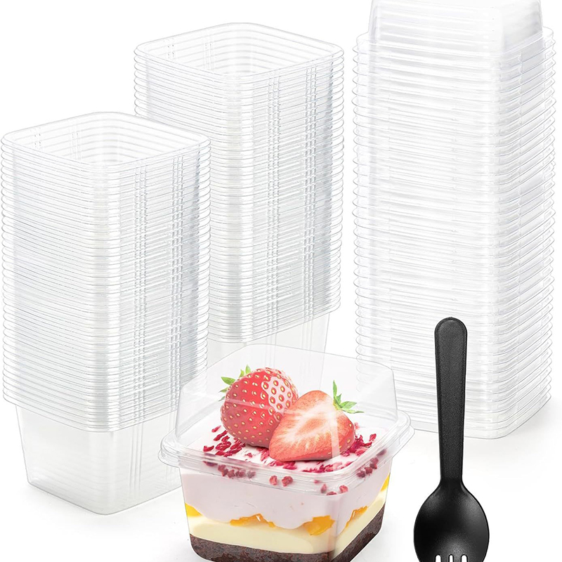 Hộp Nhựa XY585 Đựng Bánh Mousse, Bánh Lạnh, Tiramisu 250ml