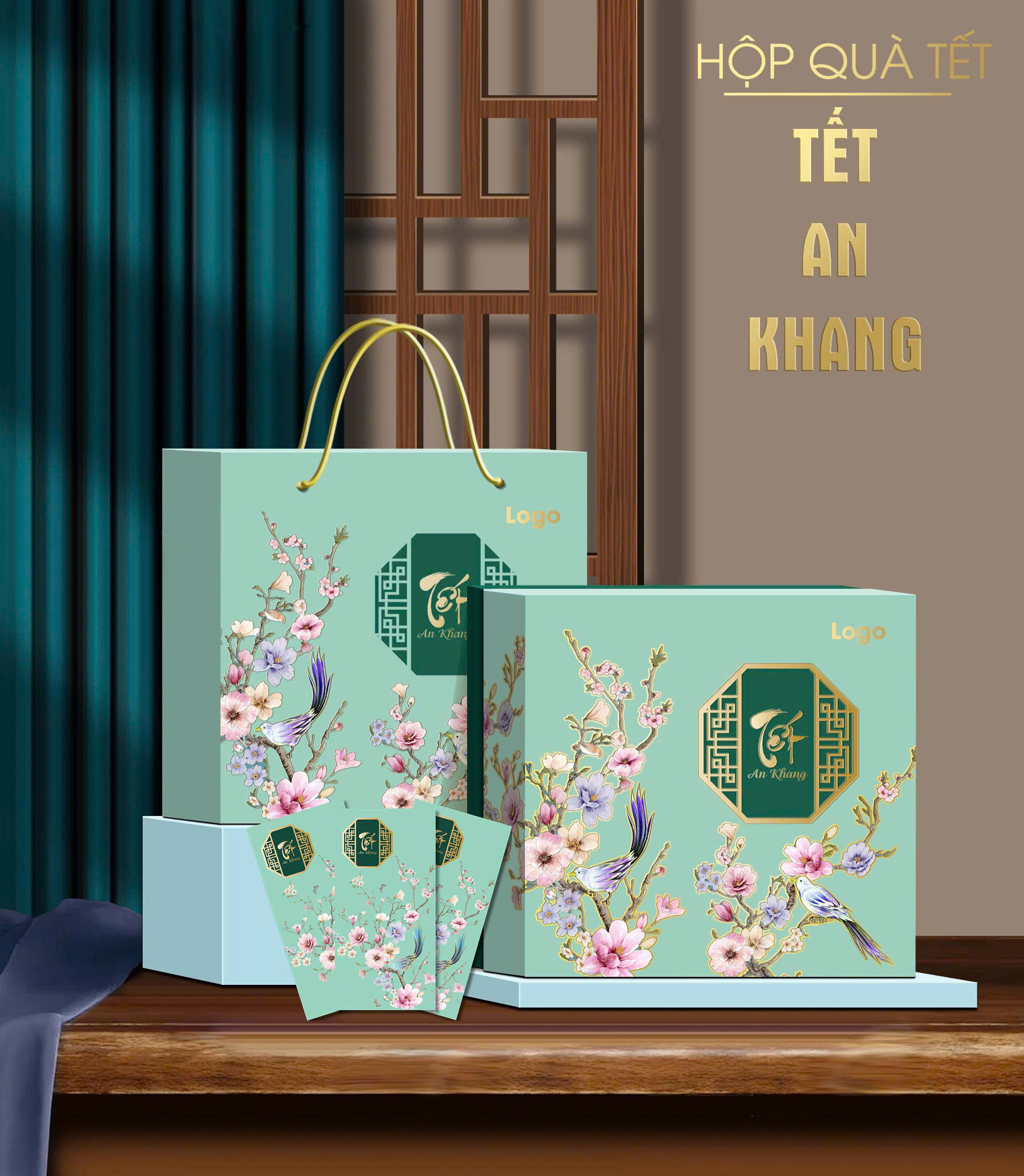 Hộp Đựng Quà Tết 2026 Âm Dương - KT: 36x36x10.5cm