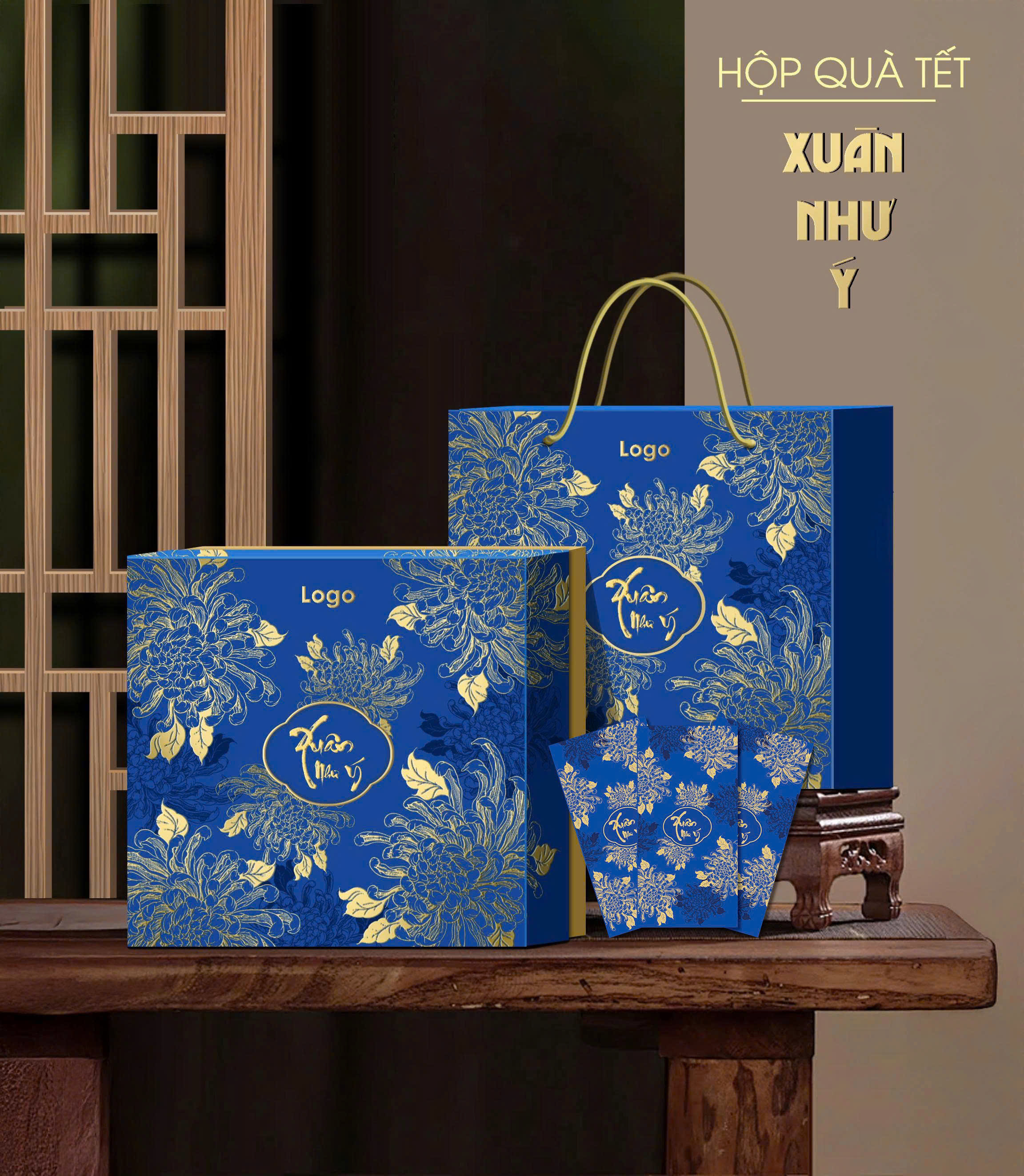 Hộp Đựng Quà Tết 2026 Âm Dương - KT: 36x36x10.5cm