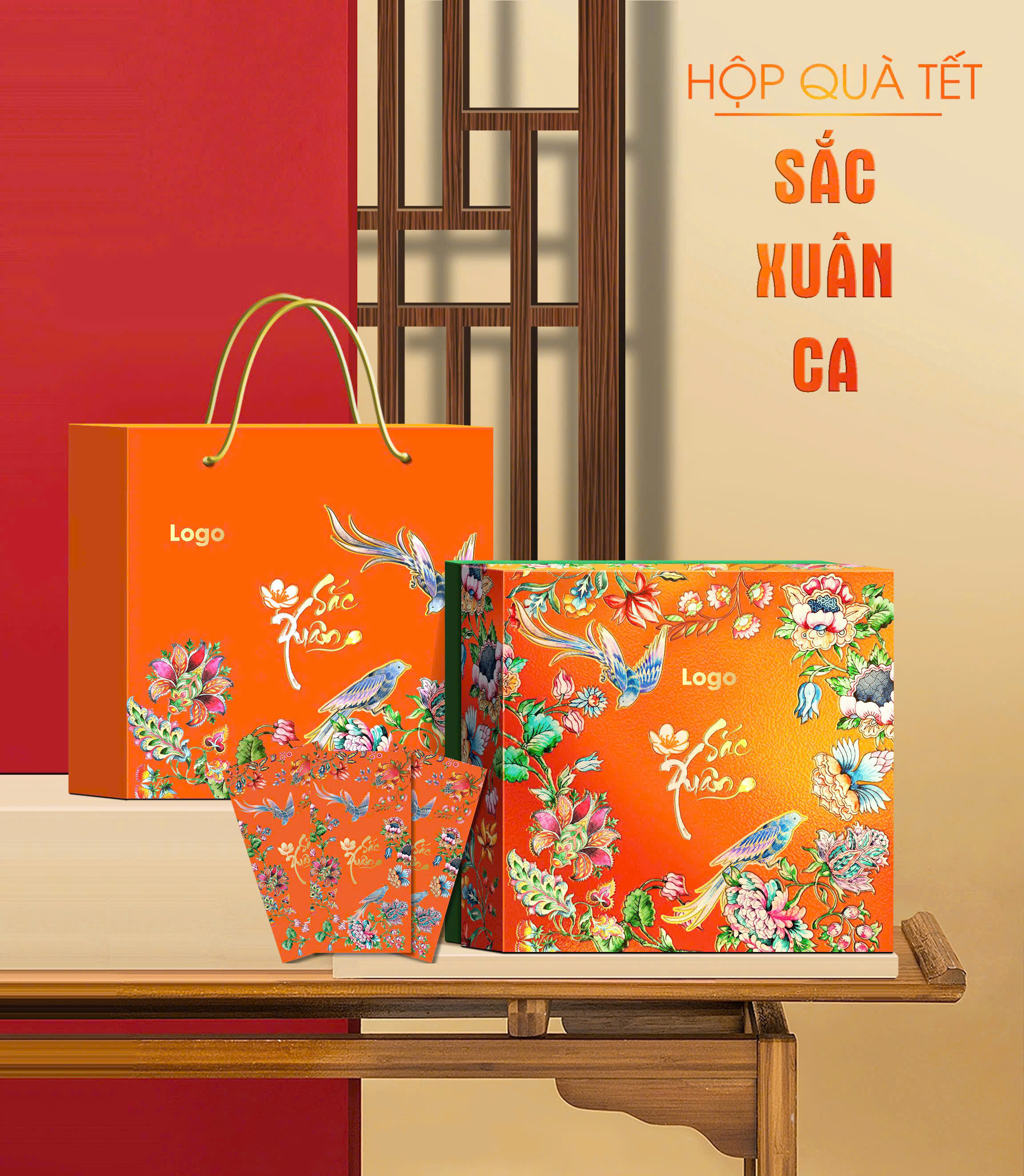 Hộp Đựng Quà Tết 2026 Âm Dương - KT: 36x36x10.5cm