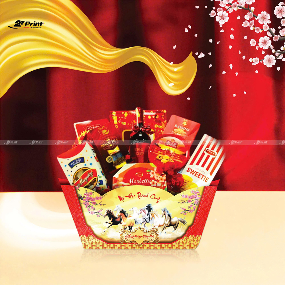 Khay Thuyền Đựng Quà Tết Bính Ngọ 2026