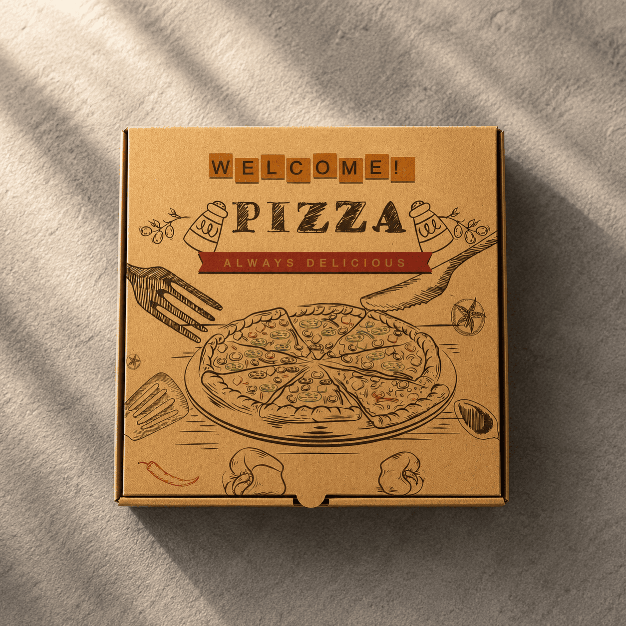 Hộp Pizza In Sẵn