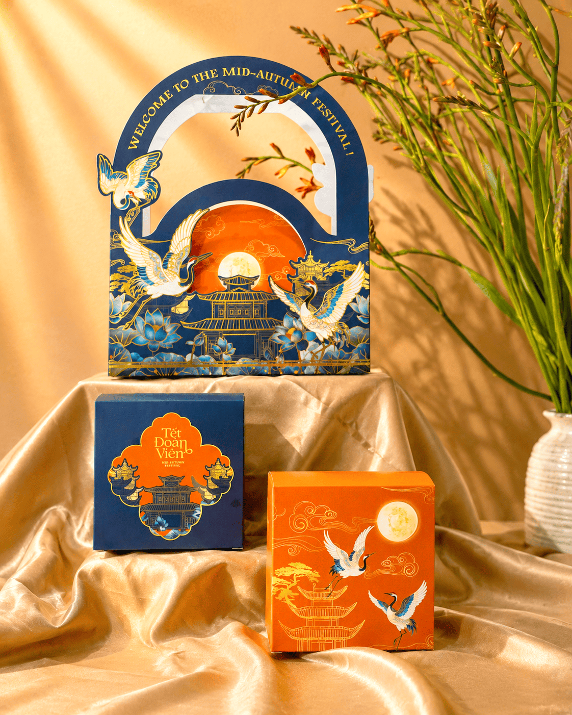 Hộp đựng bánh trung thu Tết Đoàn Viên (2 Bánh)