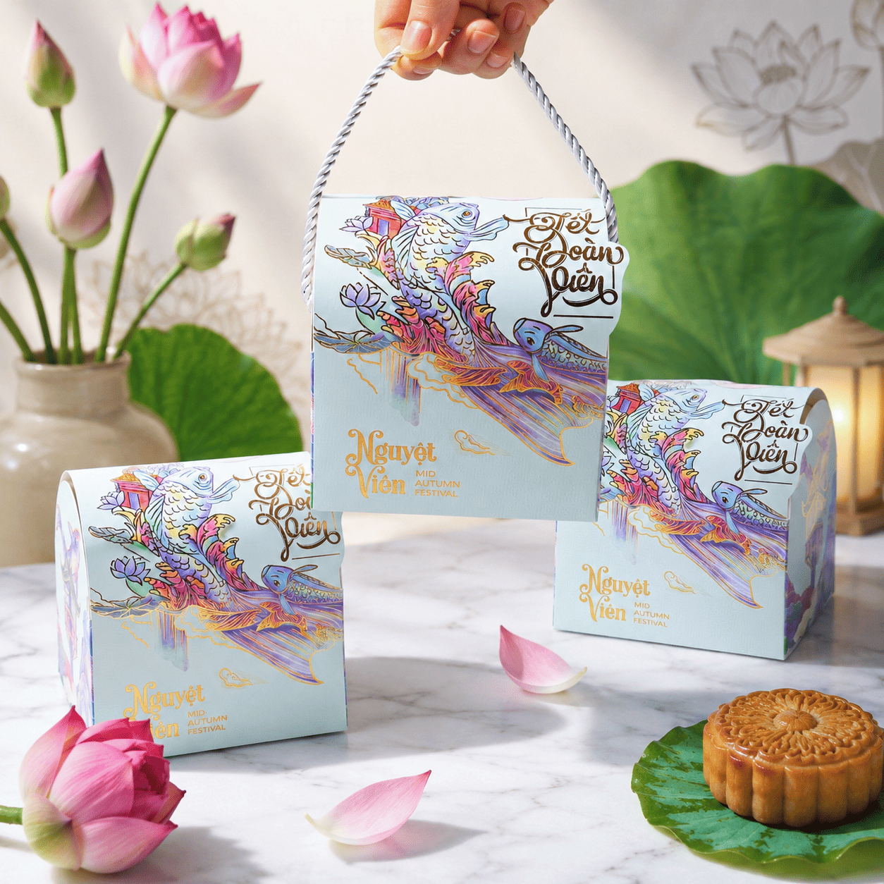 Hộp đựng bánh trung thu Nguyệt Viên (1 Bánh)