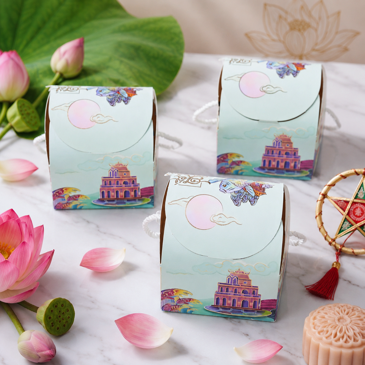 Hộp đựng bánh trung thu Nguyệt Viên (1 Bánh)