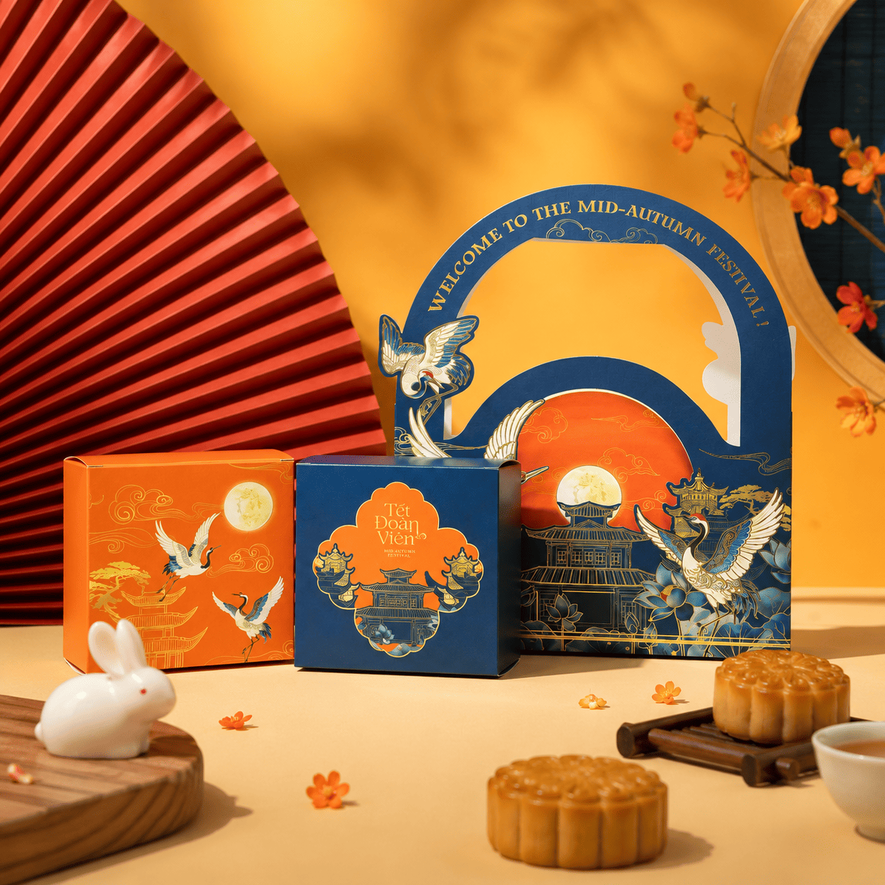 Hộp đựng bánh trung thu Tết Đoàn Viên (2 Bánh)