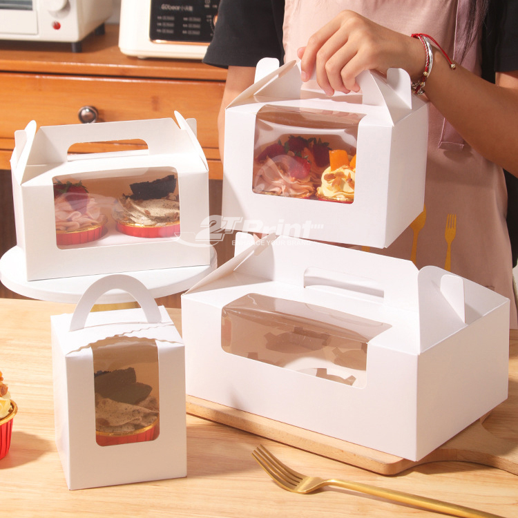 Hộp Đựng Bánh Cupcake Quai Xách