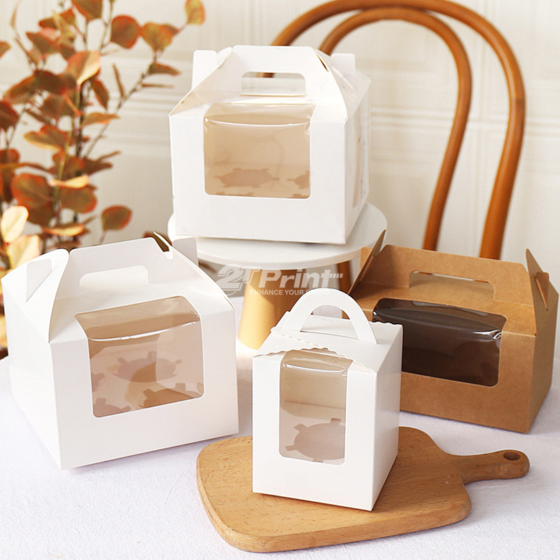 Hộp Đựng Bánh Cupcake Quai Xách