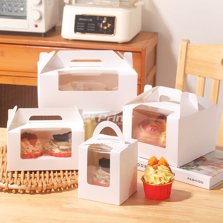 Hộp Đựng Bánh Cupcake Quai Xách