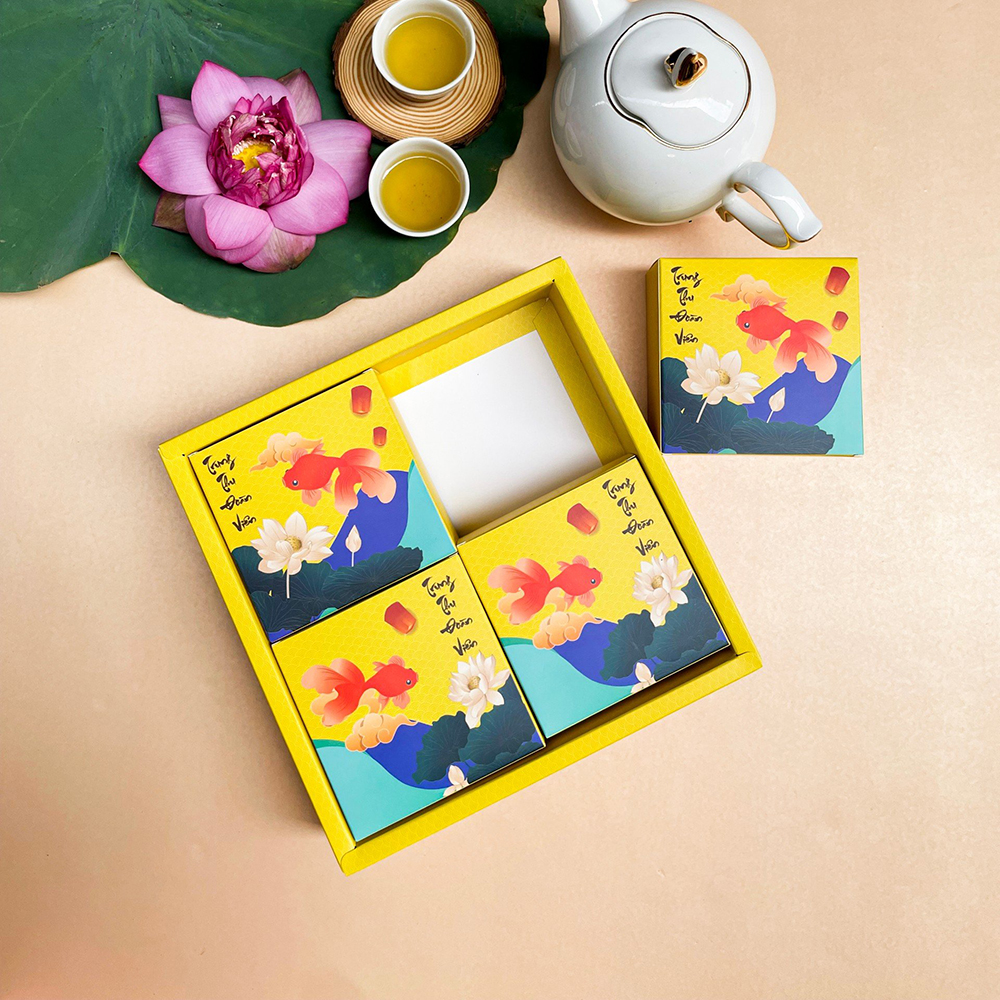 Hộp Đựng Bánh Trung Thu 4 Bánh