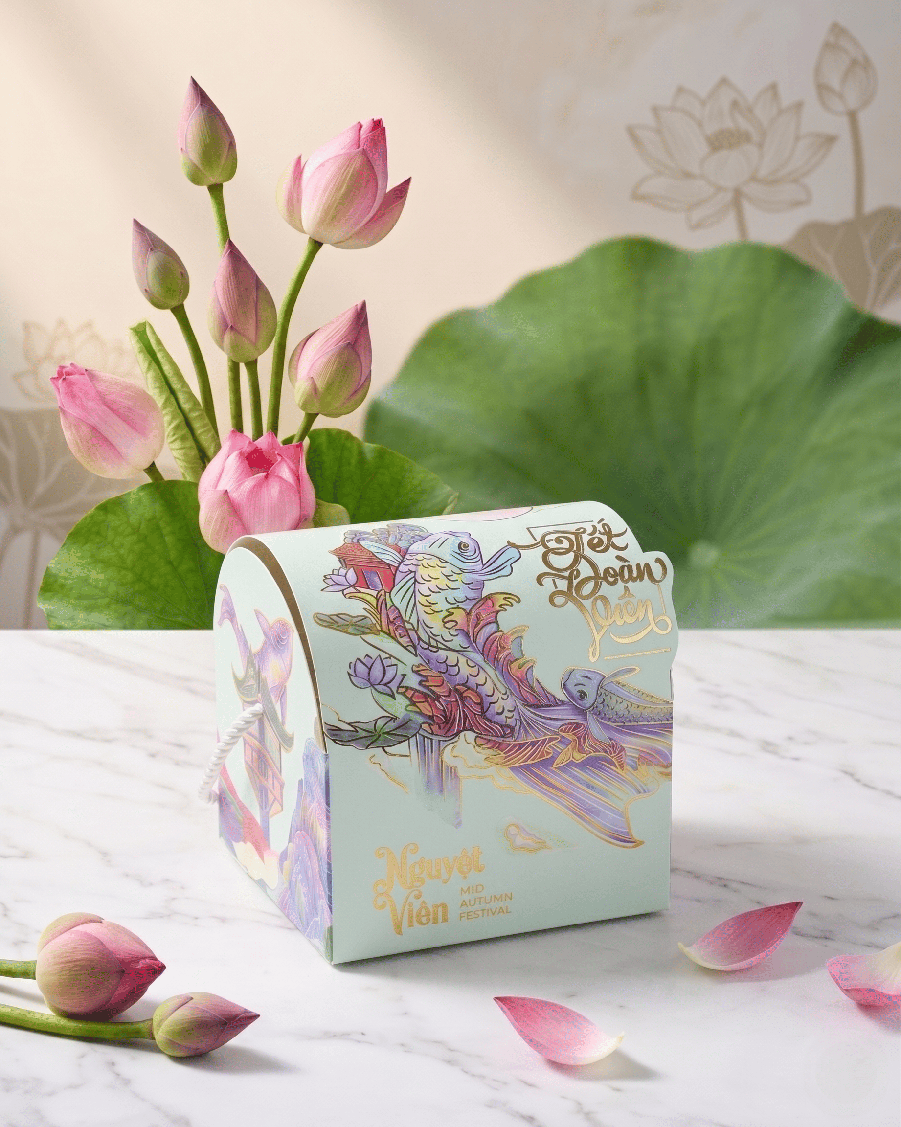 Hộp đựng bánh trung thu Nguyệt Viên (1 Bánh)