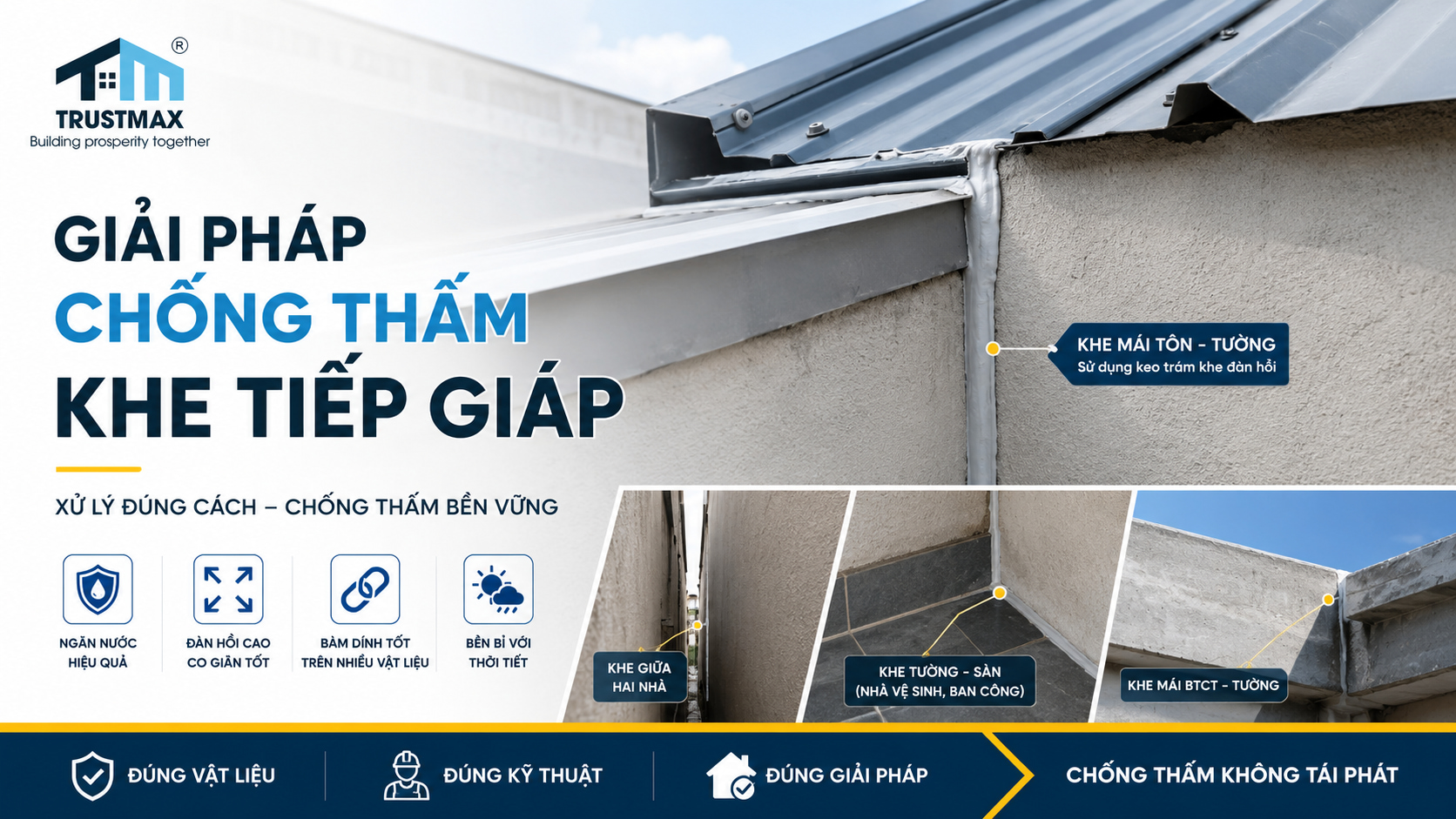 Giải pháp chống thấm khe tiếp giáp