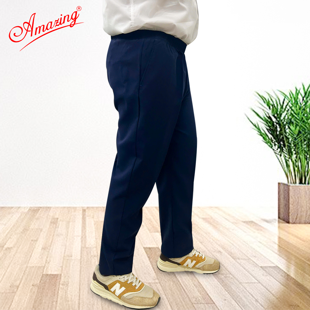 Quần dài đi học lưng thun nguyên vòng Amazing, cho bé trai và bé gái, dáng rộng, form lớn, 2 túi, đồng phục hoc sinh