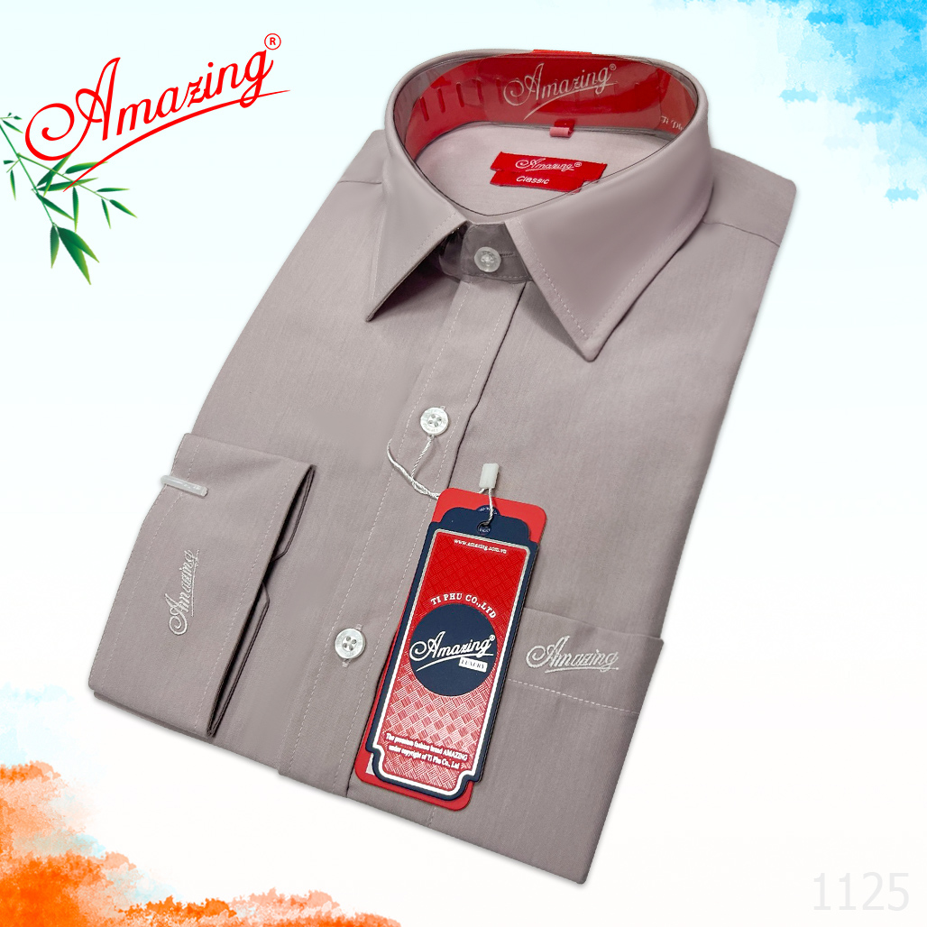 Áo sơ mi nam màu trơn công sở thanh lịch, form regular, dáng xuông tay dài, nhiều màu, size lớn