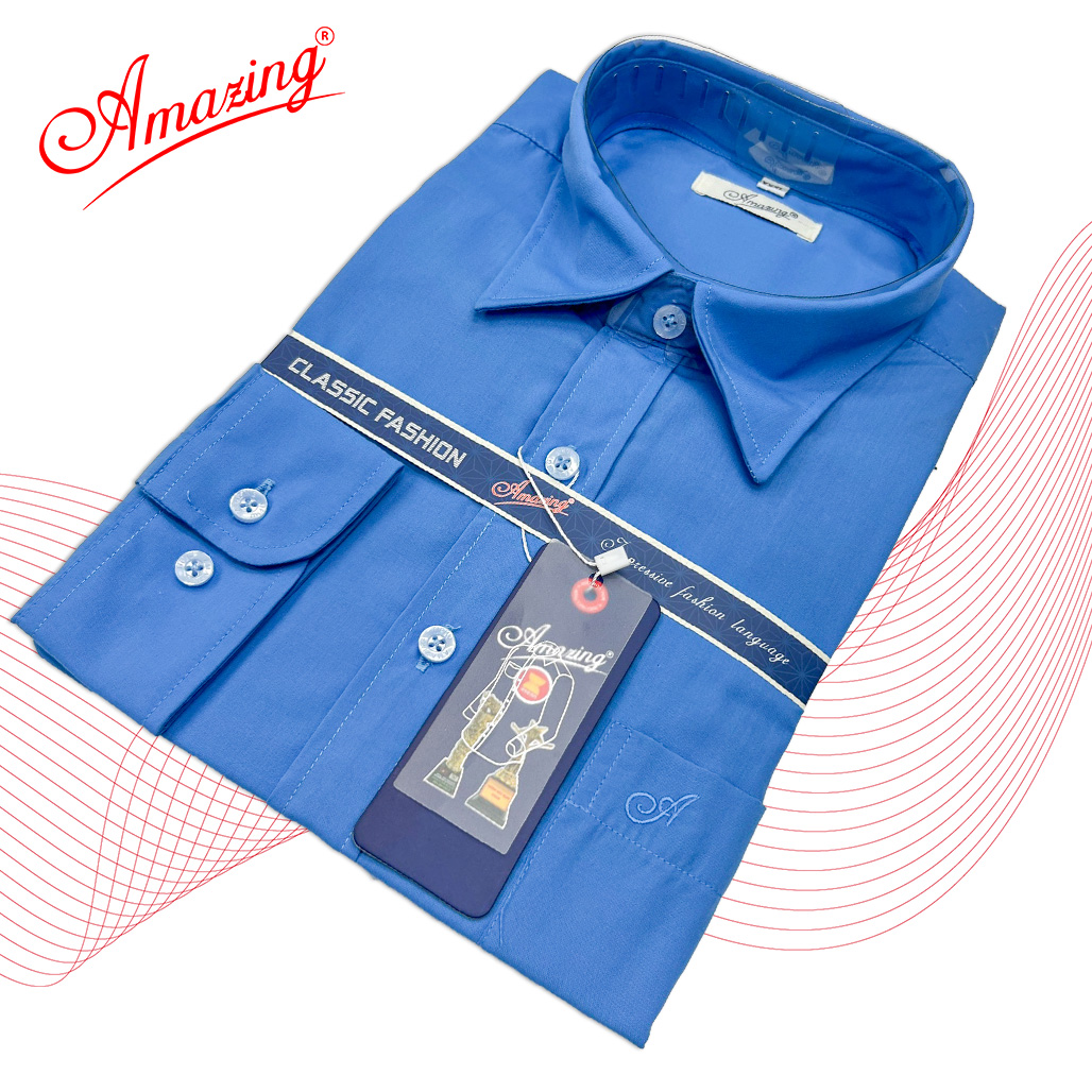 Áo somi nam nhiều màu Amazing, tay dài, thời trang công sở cao cấp, form rộng dáng suông, big size
