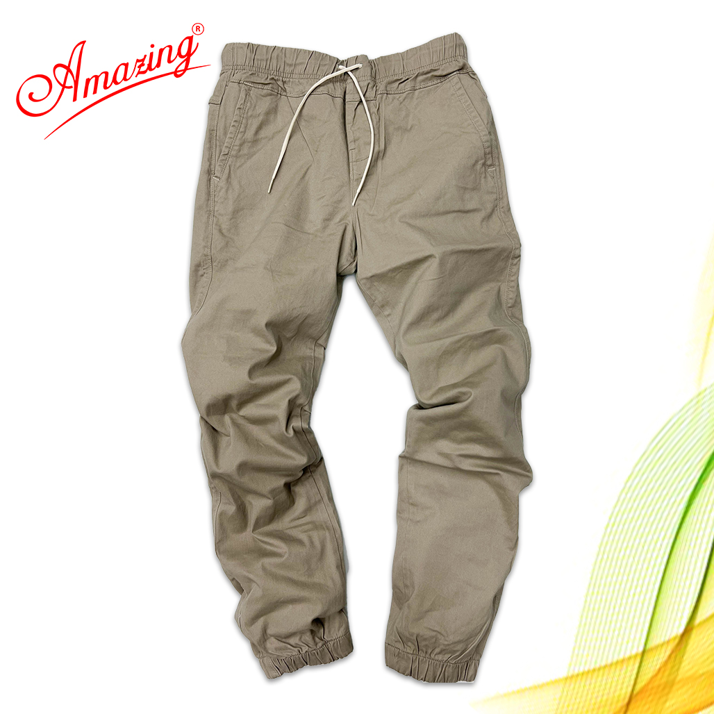 Quần Jogger Kaki Nam Thương Hiệu Amazing Cao Cấp - Lưng Thun, Bo Chân, Phong Cách Thể Thao Năng Động - Menswear