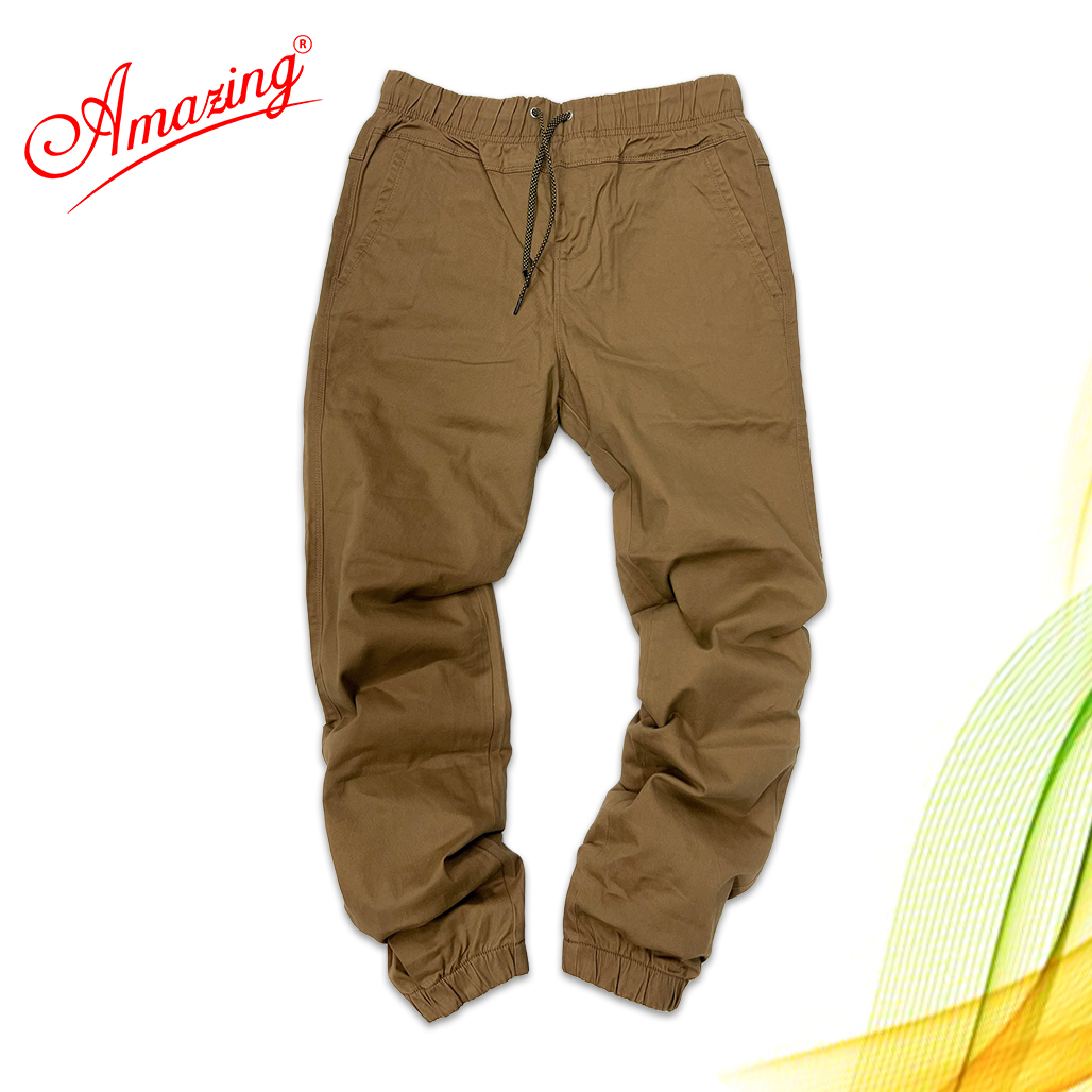 Quần Jogger Kaki Nam Thương Hiệu Amazing Cao Cấp - Lưng Thun, Bo Chân, Phong Cách Thể Thao Năng Động - Menswear