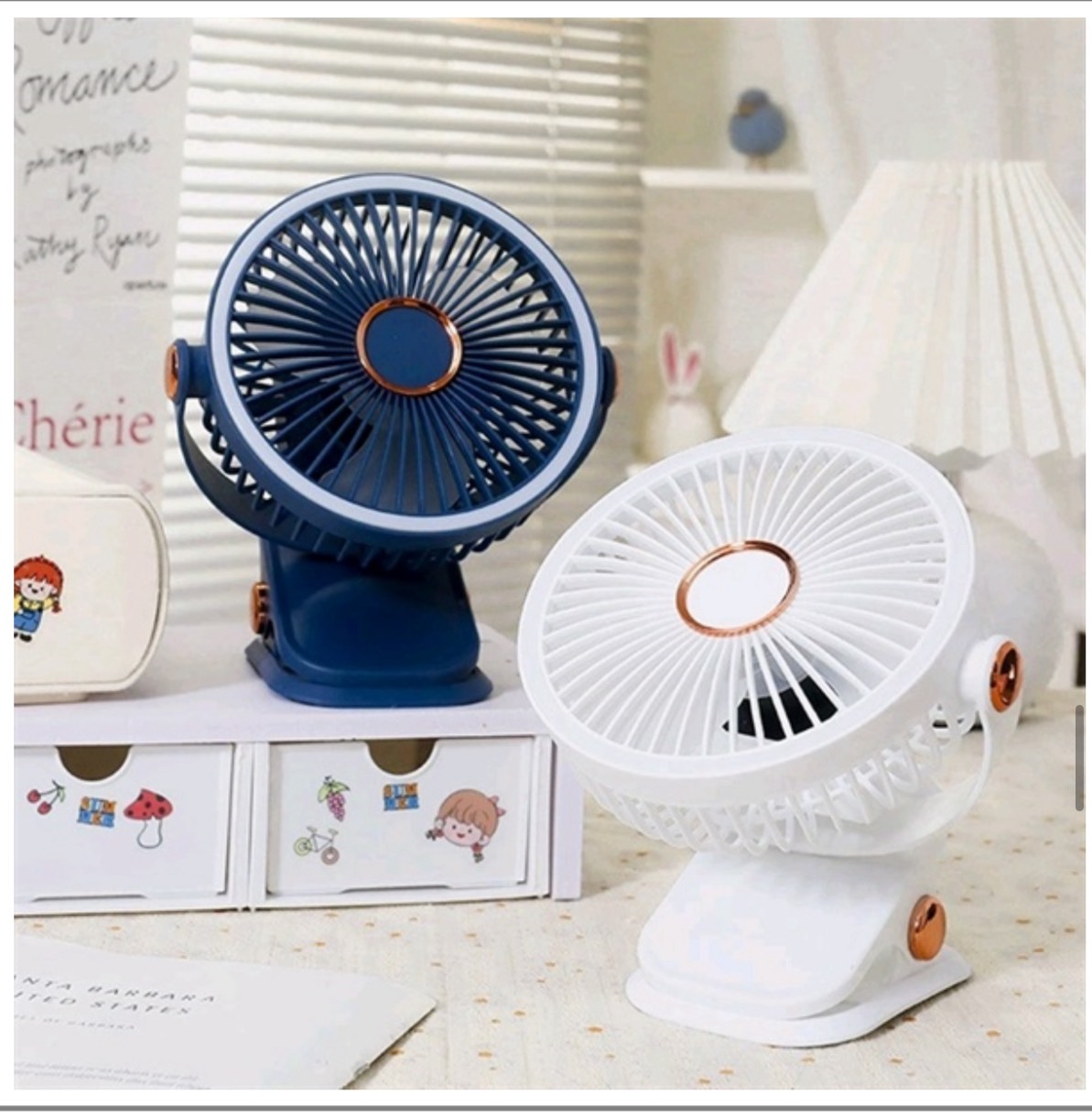 Quạt Kẹp Bàn Học Tâm Vàng