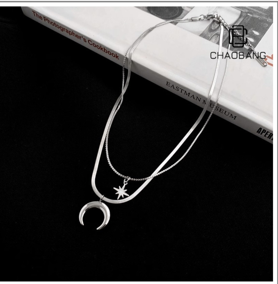 Dây Chuyền Mặt Trăng Bạc