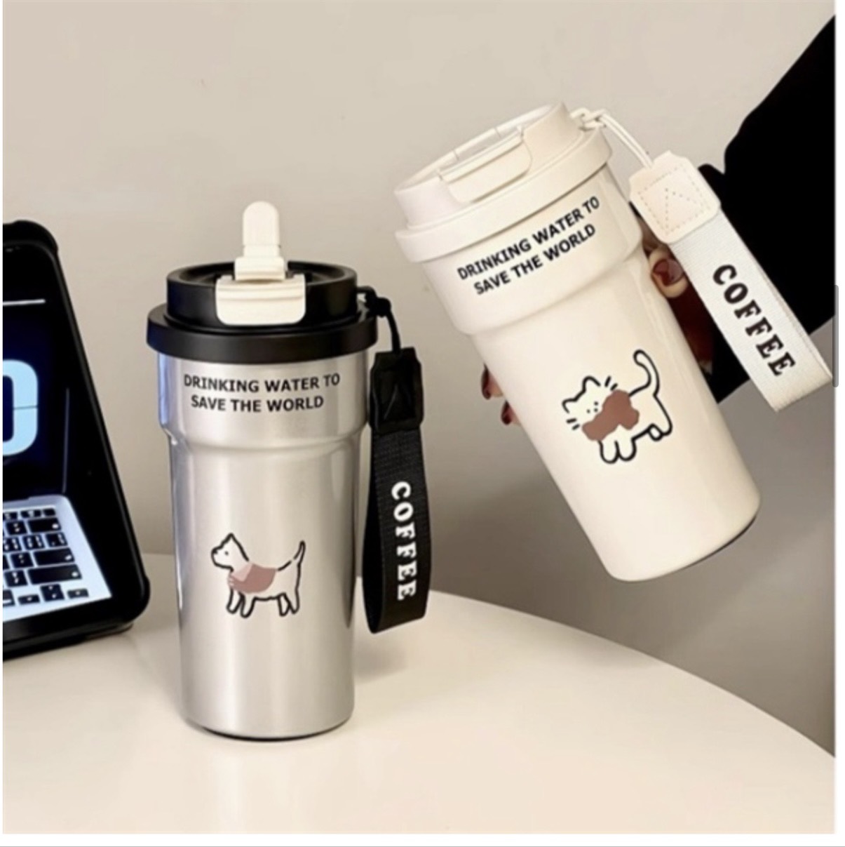 Ly Nước Inox Cún