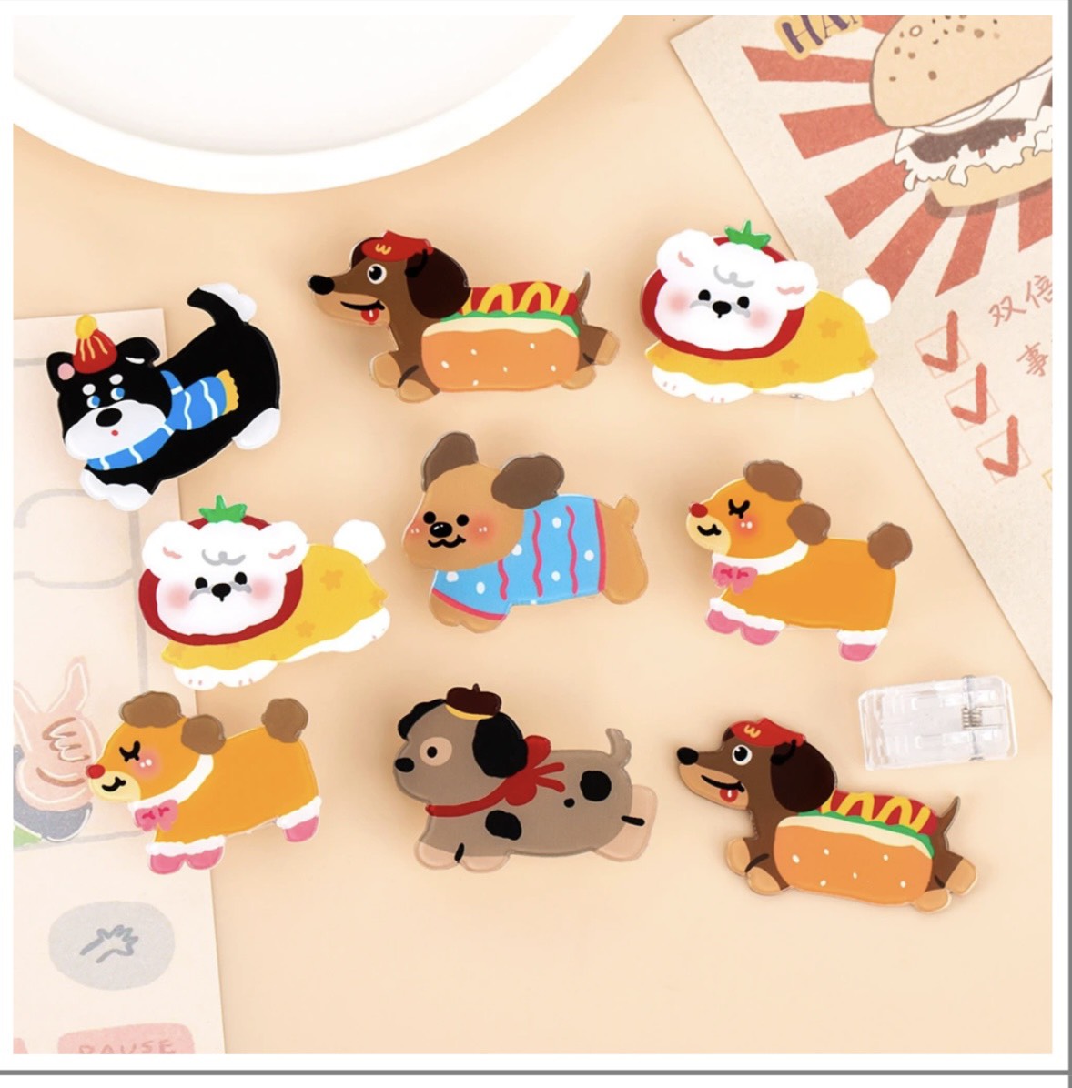 Kẹp Giấy Chó Dài