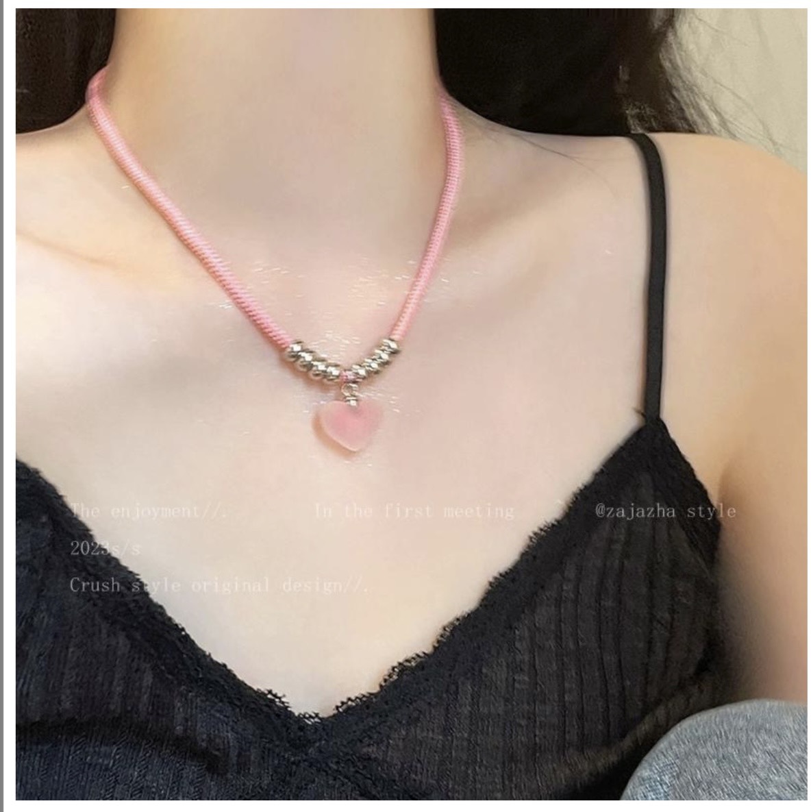 Dây Chuyền Trái Tim Hồng