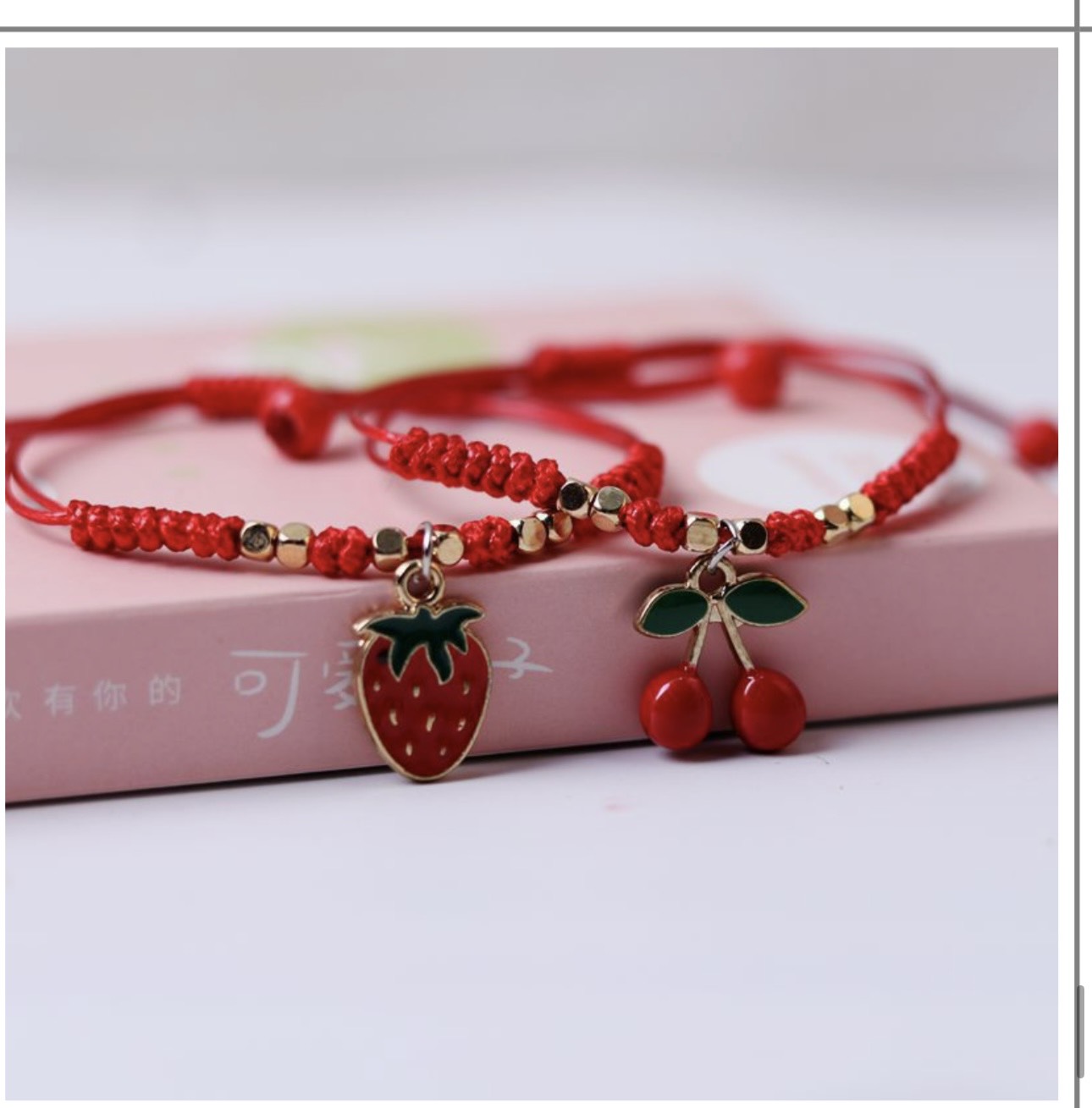 Vòng Tay Cherry -Trái Dâu Đỏ