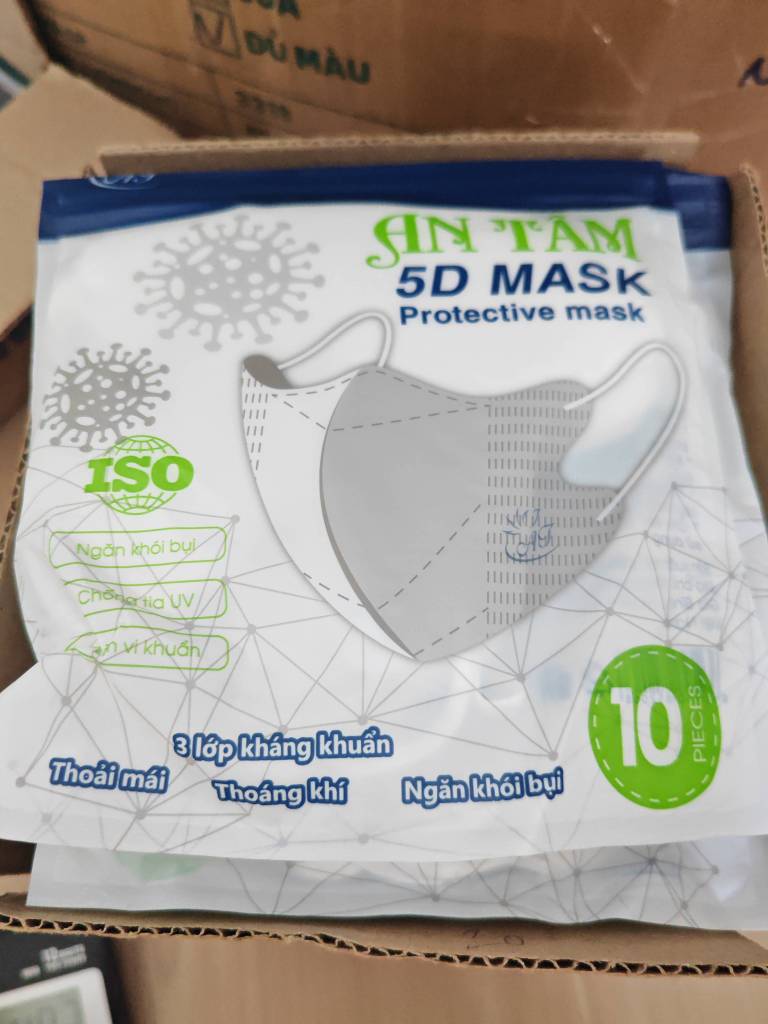 Khẩu Trang An Tâm 5D (Bọc 10 Cái)