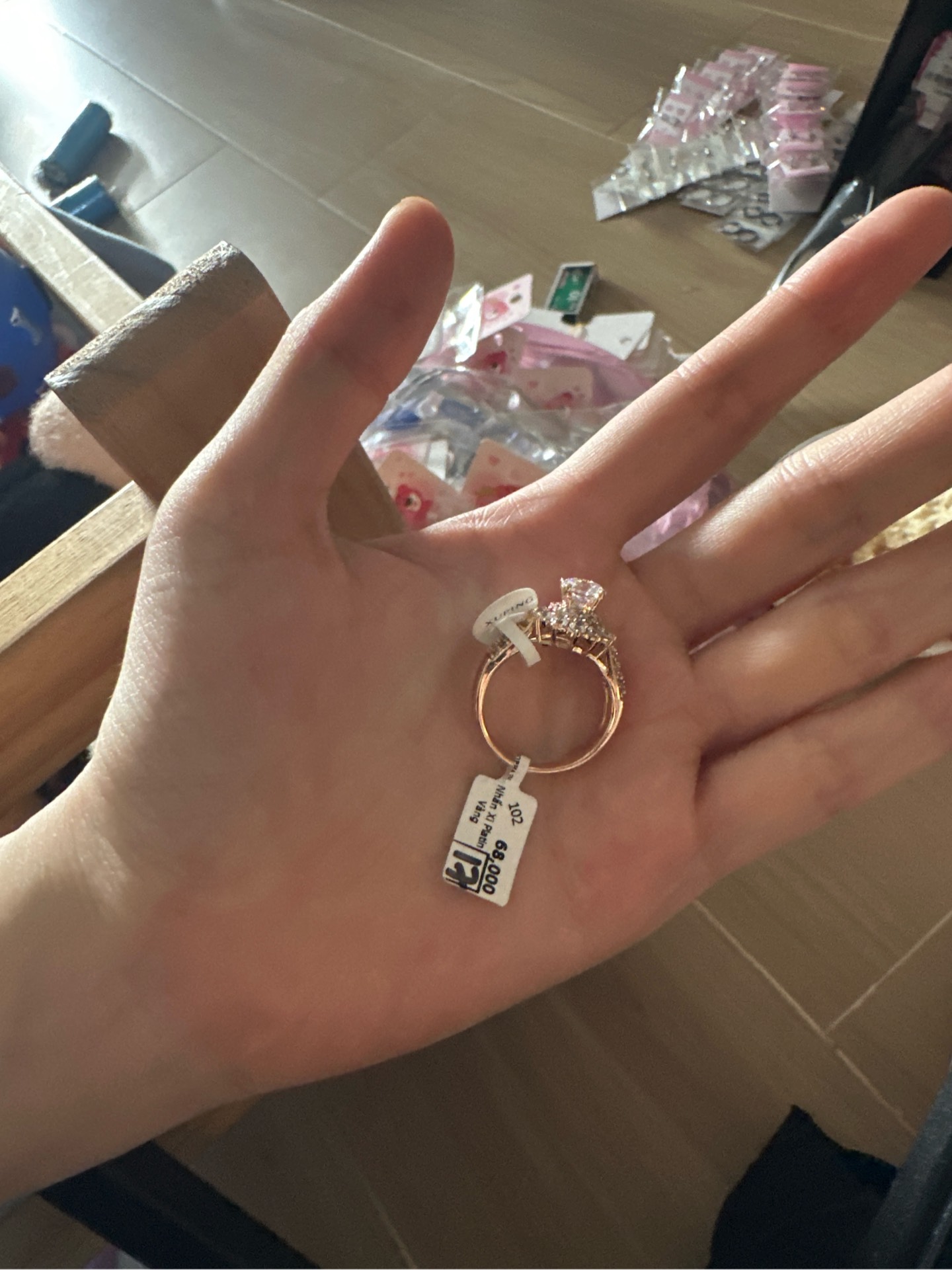 Nhẫn Xi Platin Vàng