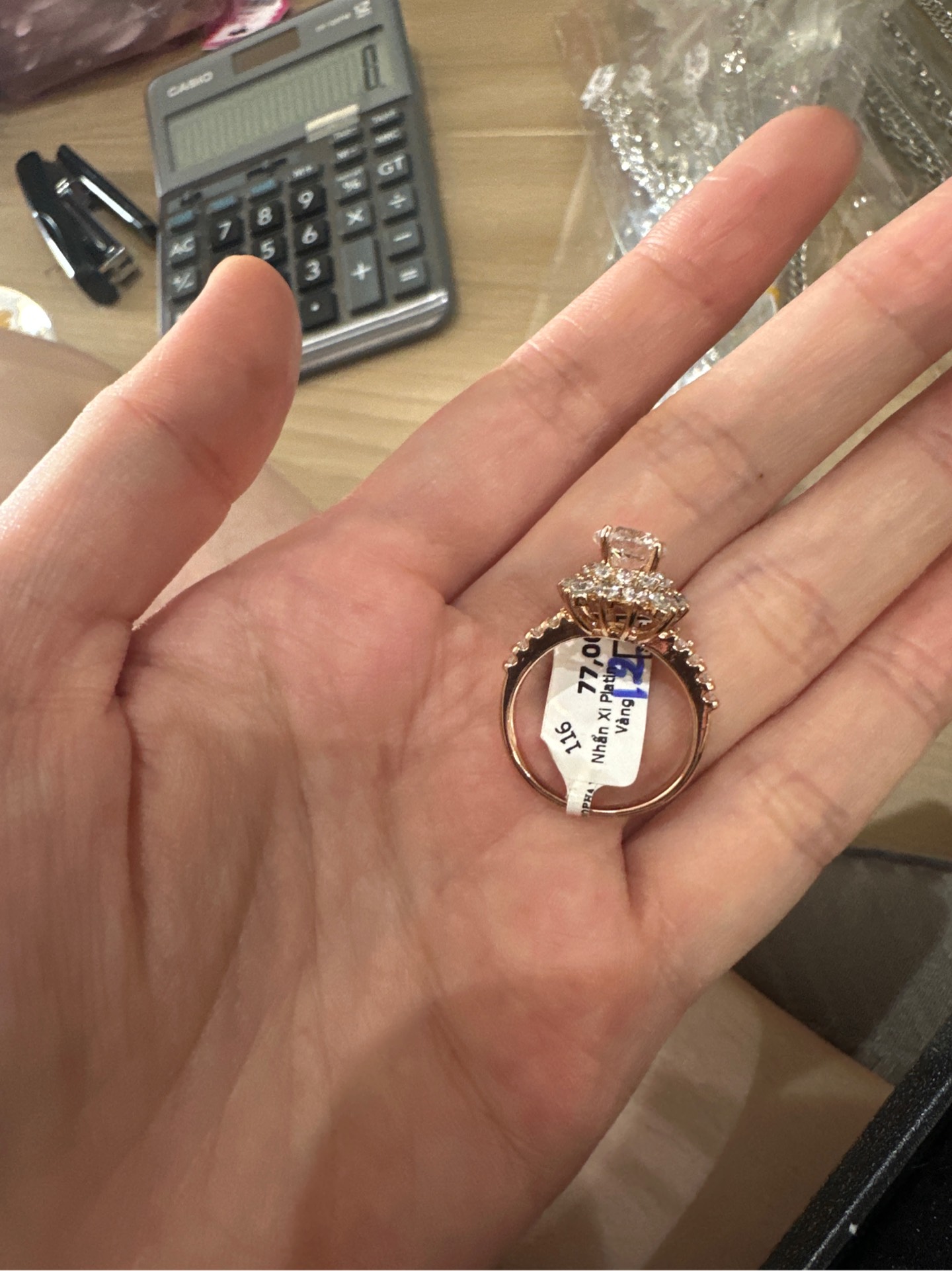 Nhẫn Xi Platin Vàng