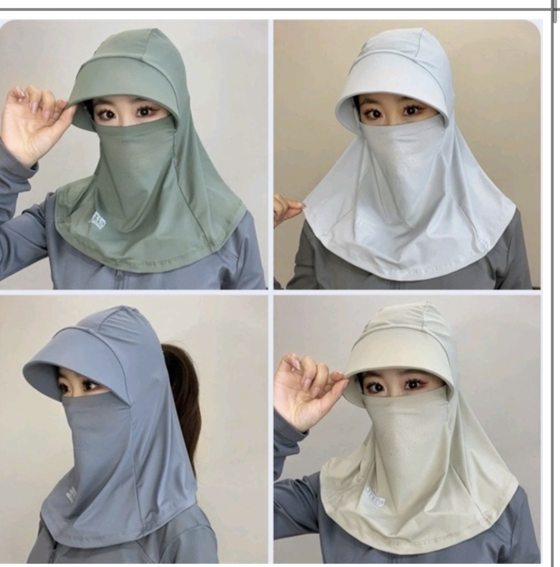 Mũ Chống Nắng Có Khăn Loại Thường