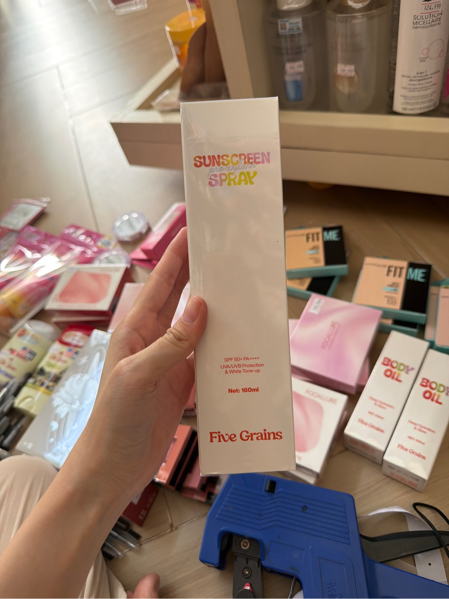 [160ml] Xịt Chống Nắng Five Grains