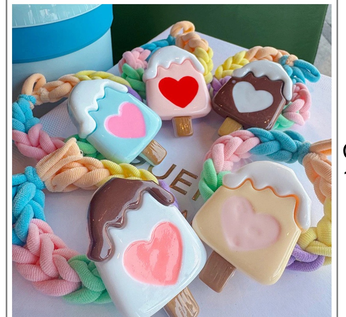 Cột Tóc Charm Kem