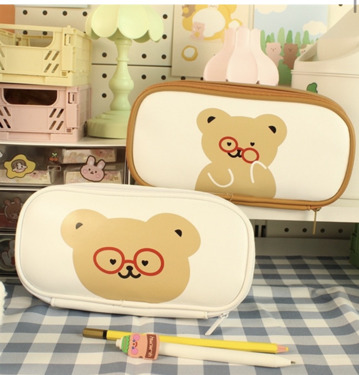 Bóp Viết Da Gấu Dâu