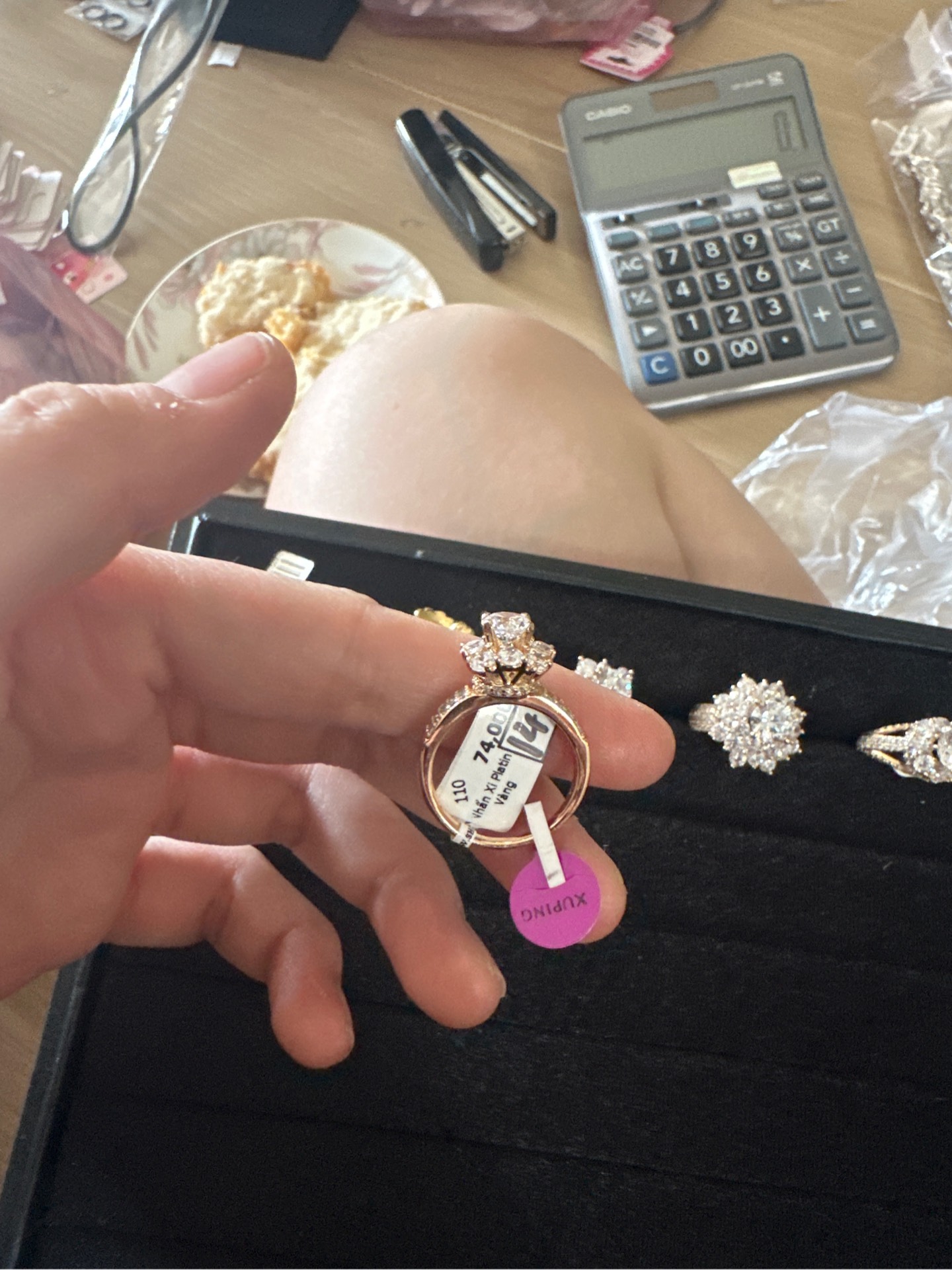 Nhẫn Xi Platin Vàng