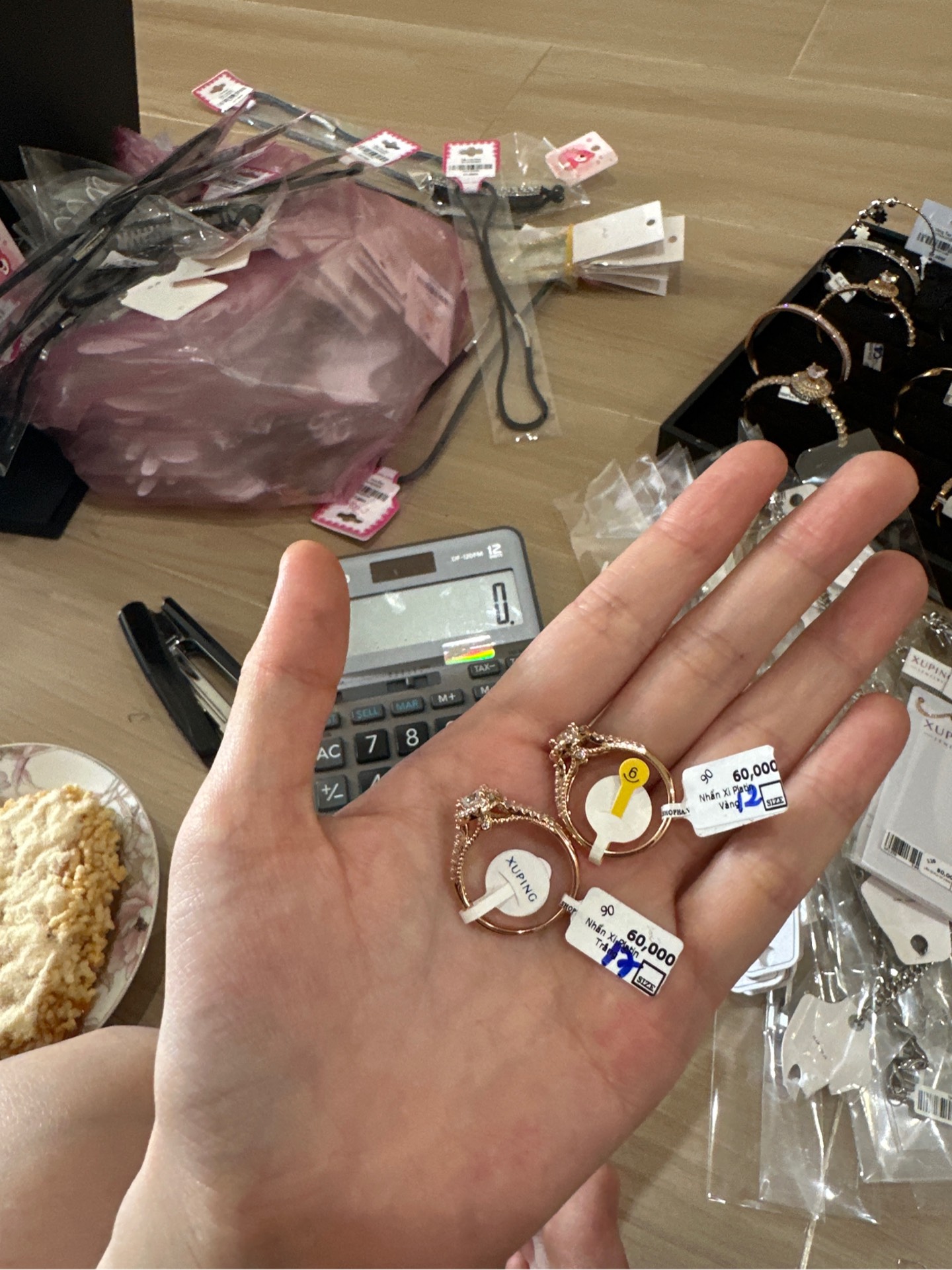 Nhẫn Xi Platin Vàng