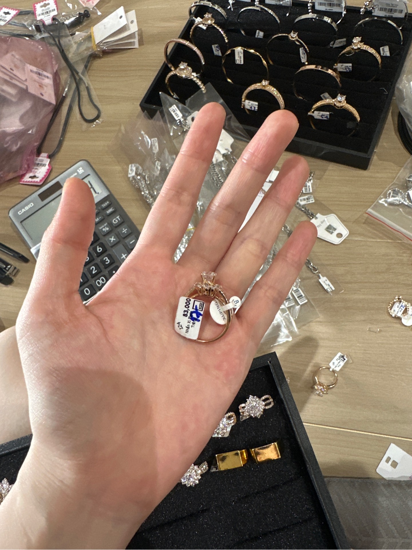 Nhẫn Xi Platin Vàng