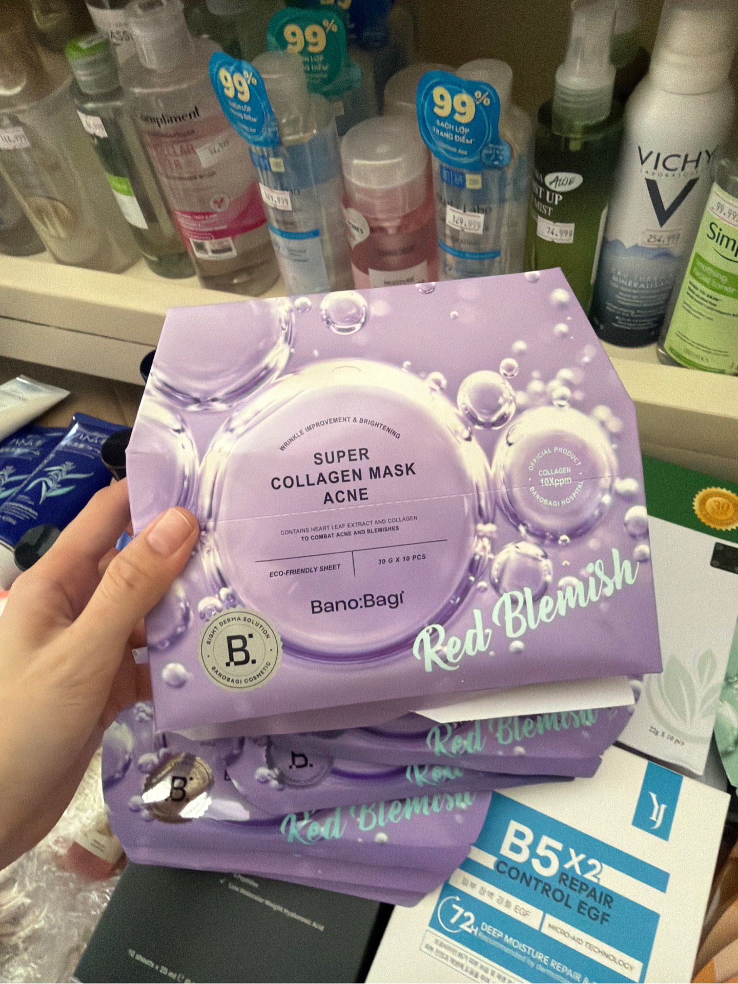 [Giảm Mụn Viêm] Mask Banobagi Super Collagen Acne
