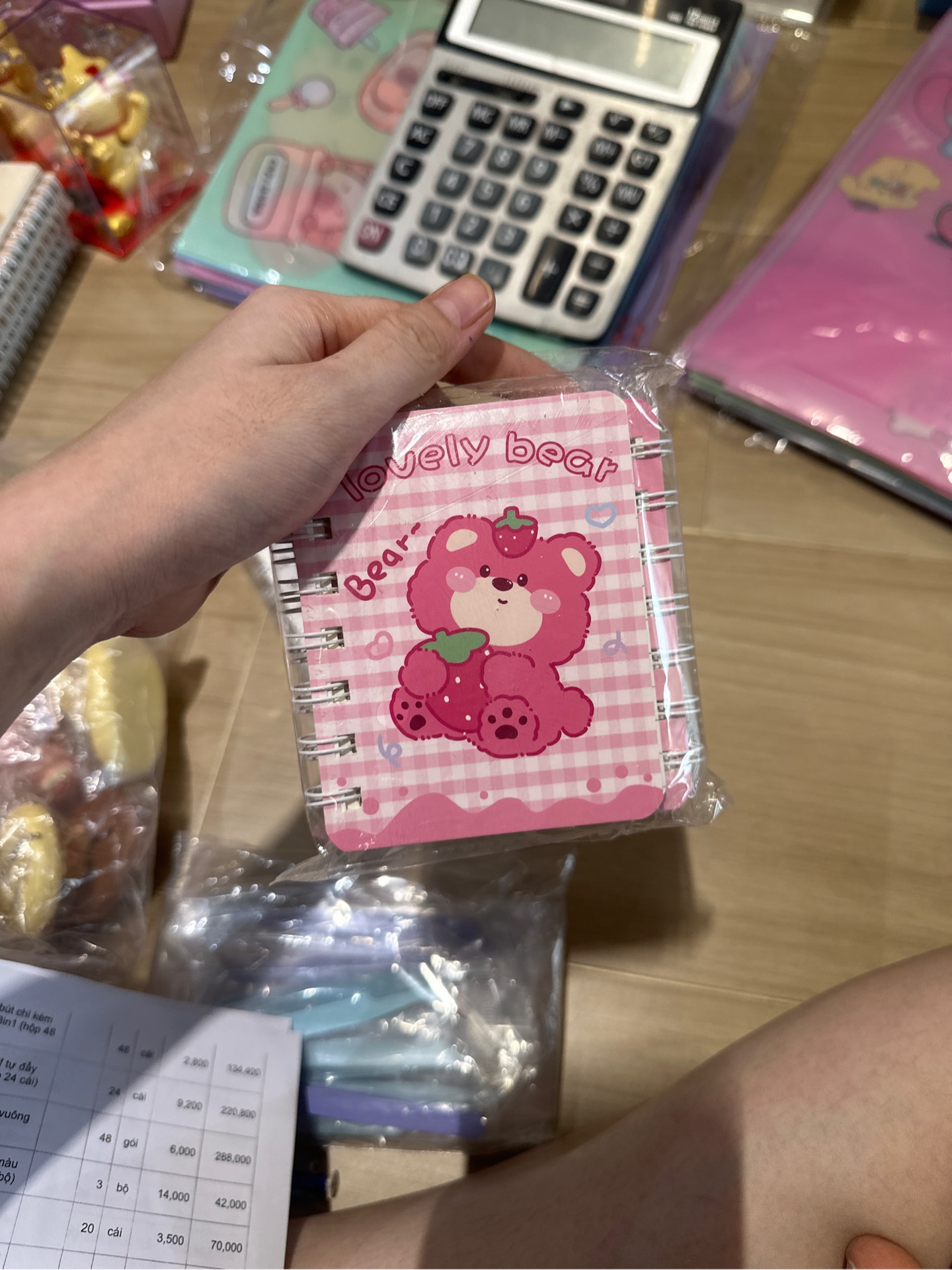 Sổ Lò Xo A7 Gấu Dâu