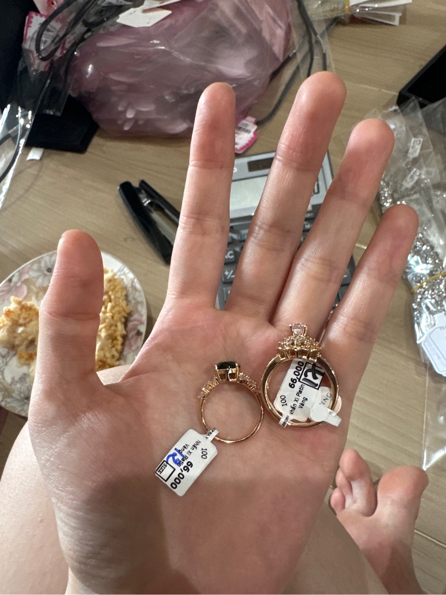 Nhẫn Xi Platin Vàng