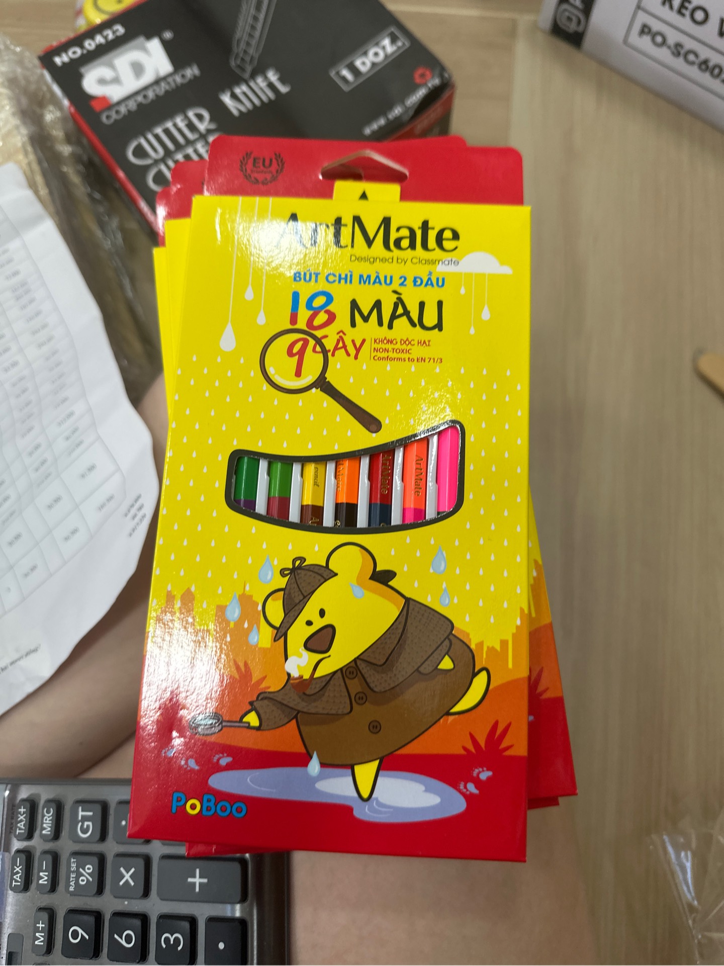 Bút Chì 2 Đầu 18 Màu