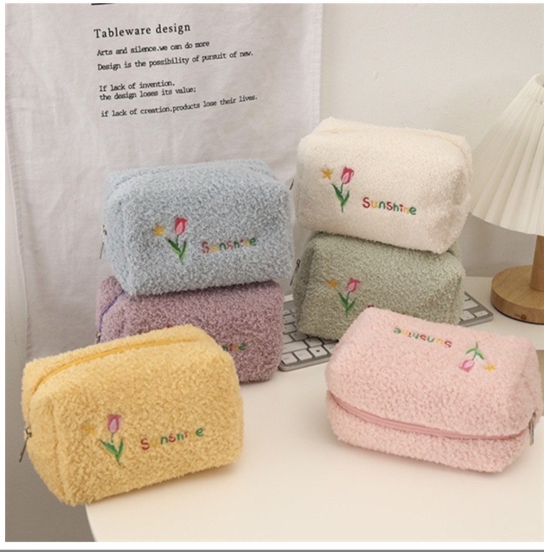 Bóp Viết Lông Thêu Hoa Sunshine