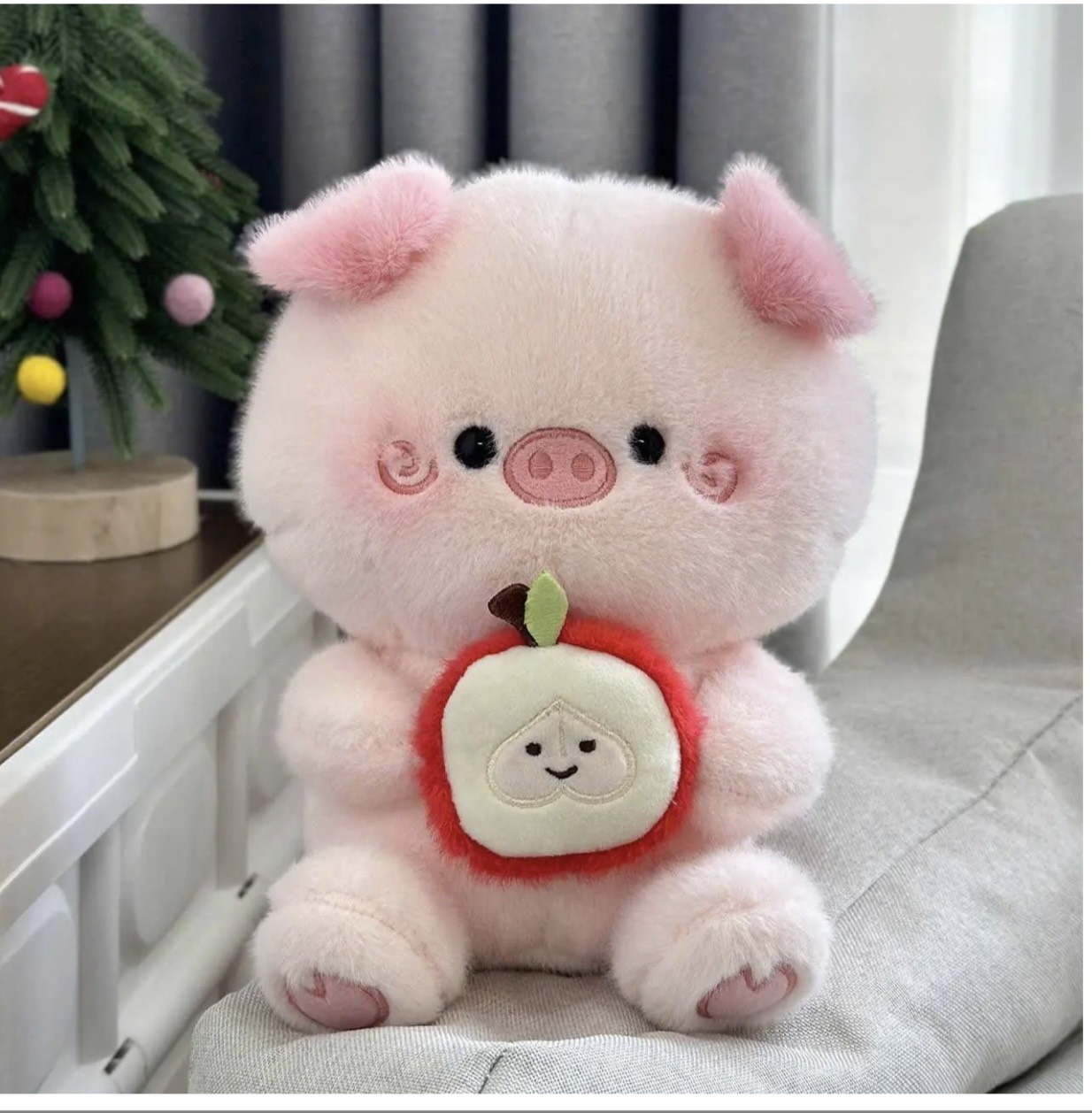 Gấu Heo Ôm Táo 23cm