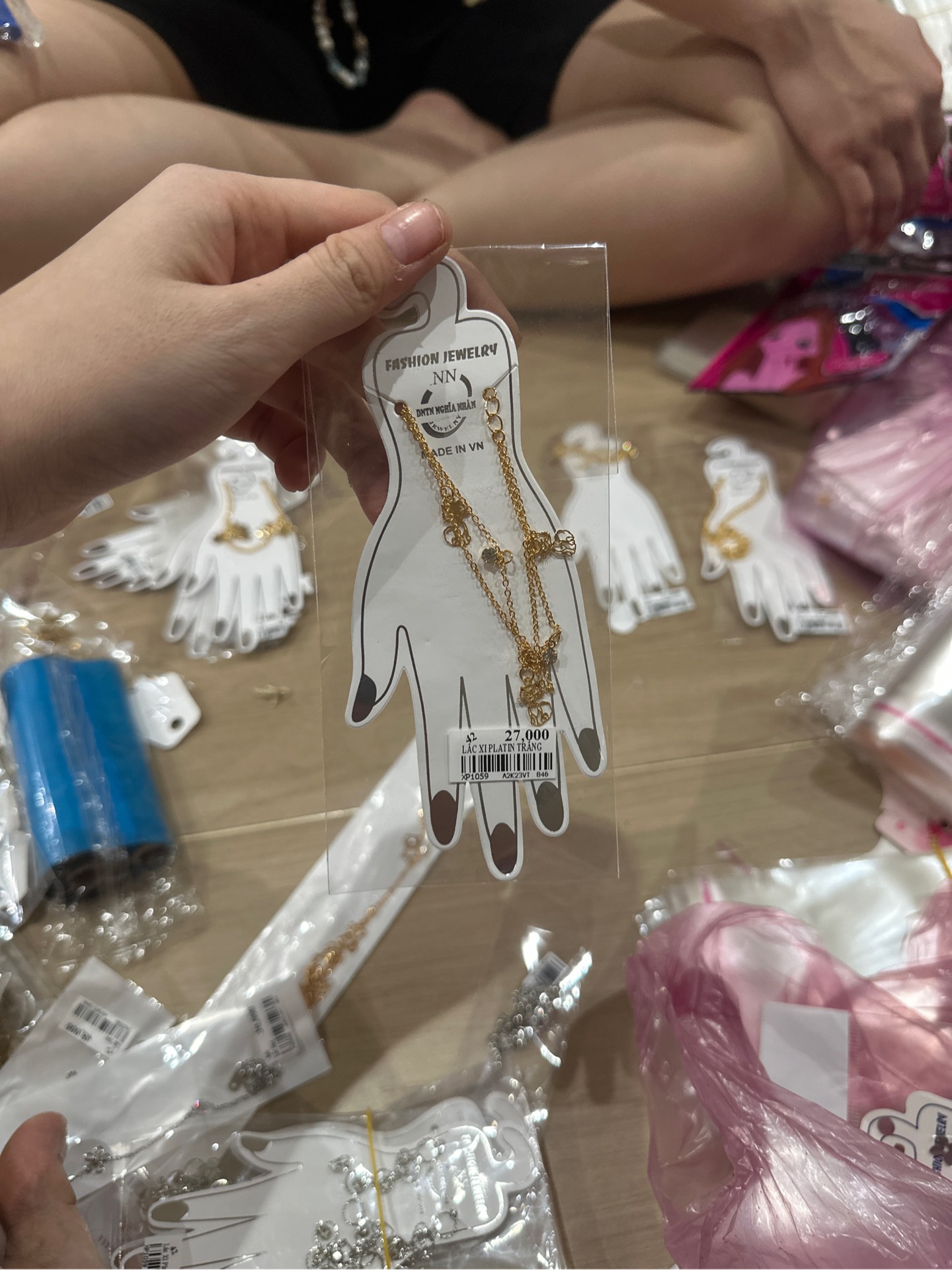 Lắc Tay Xi Plantin Vàng